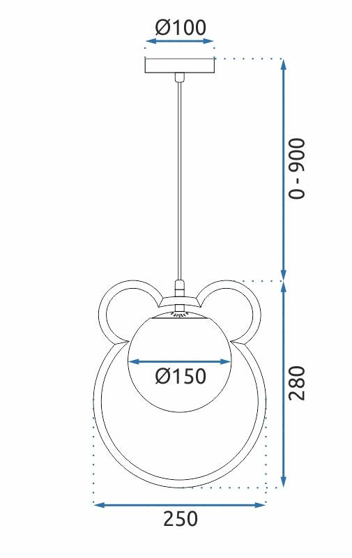 Lampă Suspendată G105-1w Gold  6