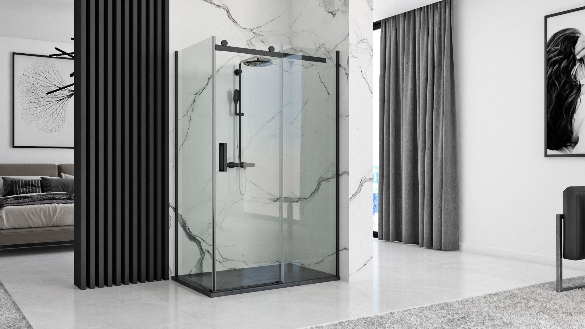 Cadita de dus Rea Stone din piatra 90 x 120  4