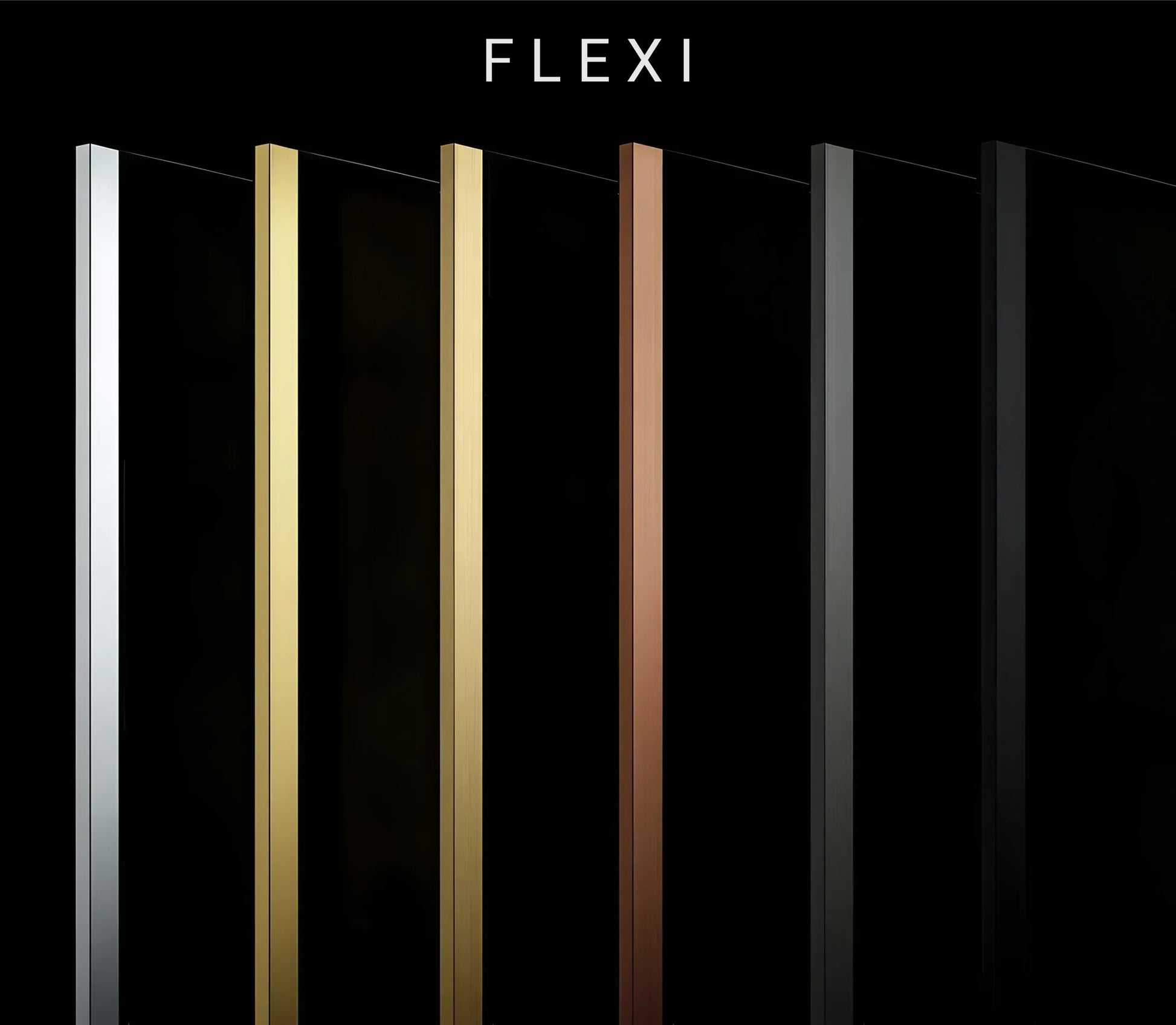 Paravan de dus Rea Flexi Grey / Brush Gold 140  7