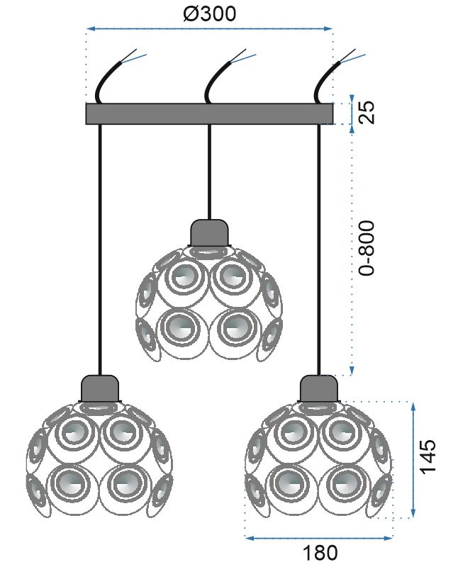 LAMPA SUSPENDABILA Sfera APP209-3CPR 9
