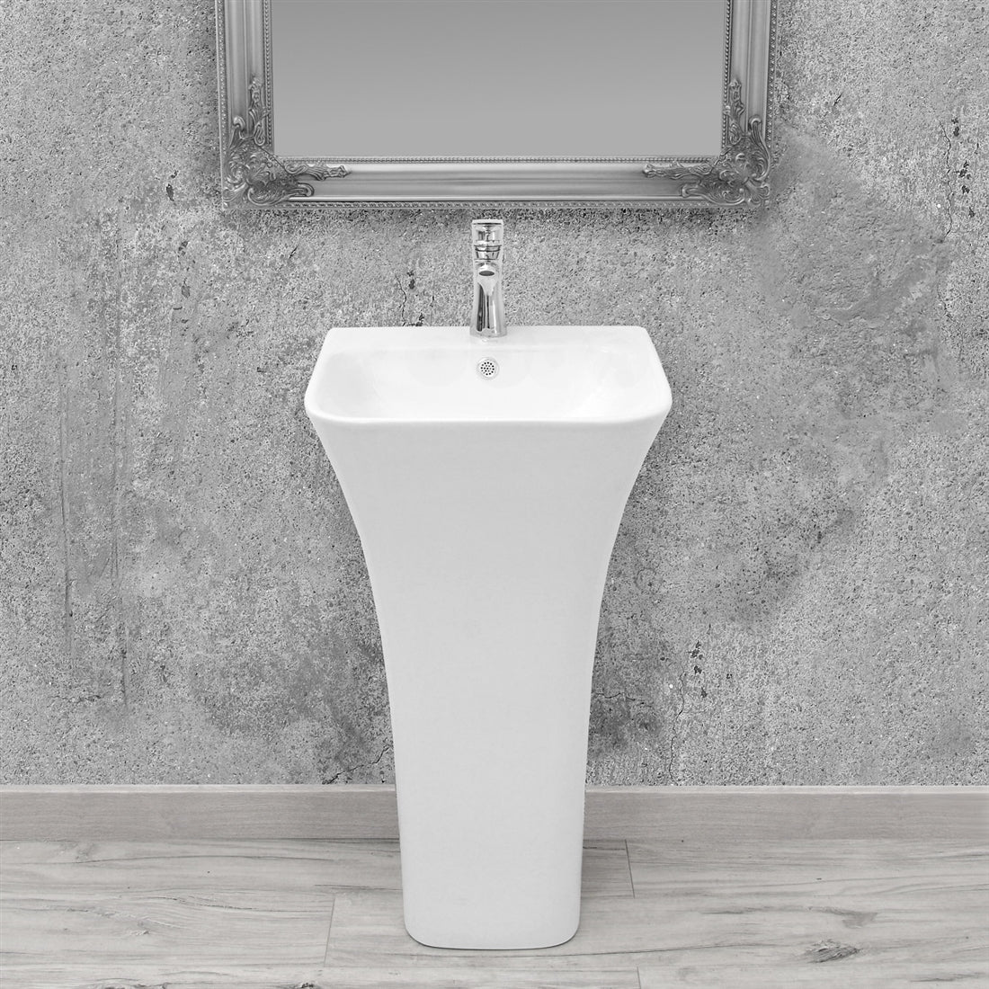 Lavoar De Podea Freestanding Rea Ada Slim Alb  3
