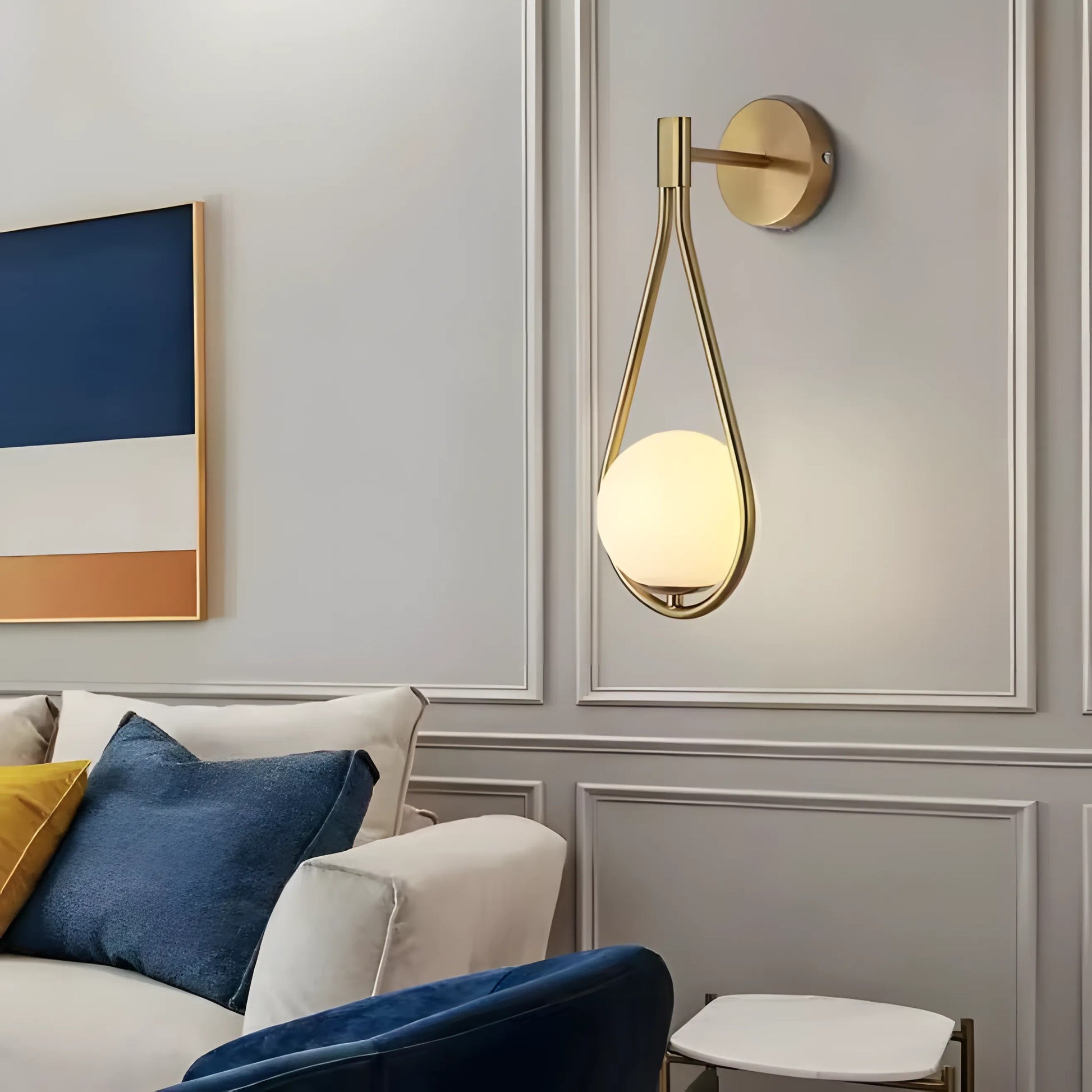 Lampa de perete G094-1W GOLD WHITE  2