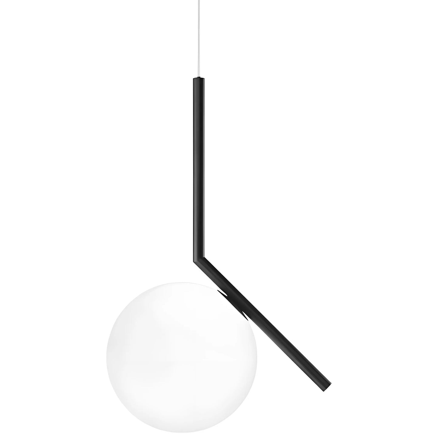 Lampă de tavan suspendata din sticlă aurie alba G107-1W BLACK WHITE  2