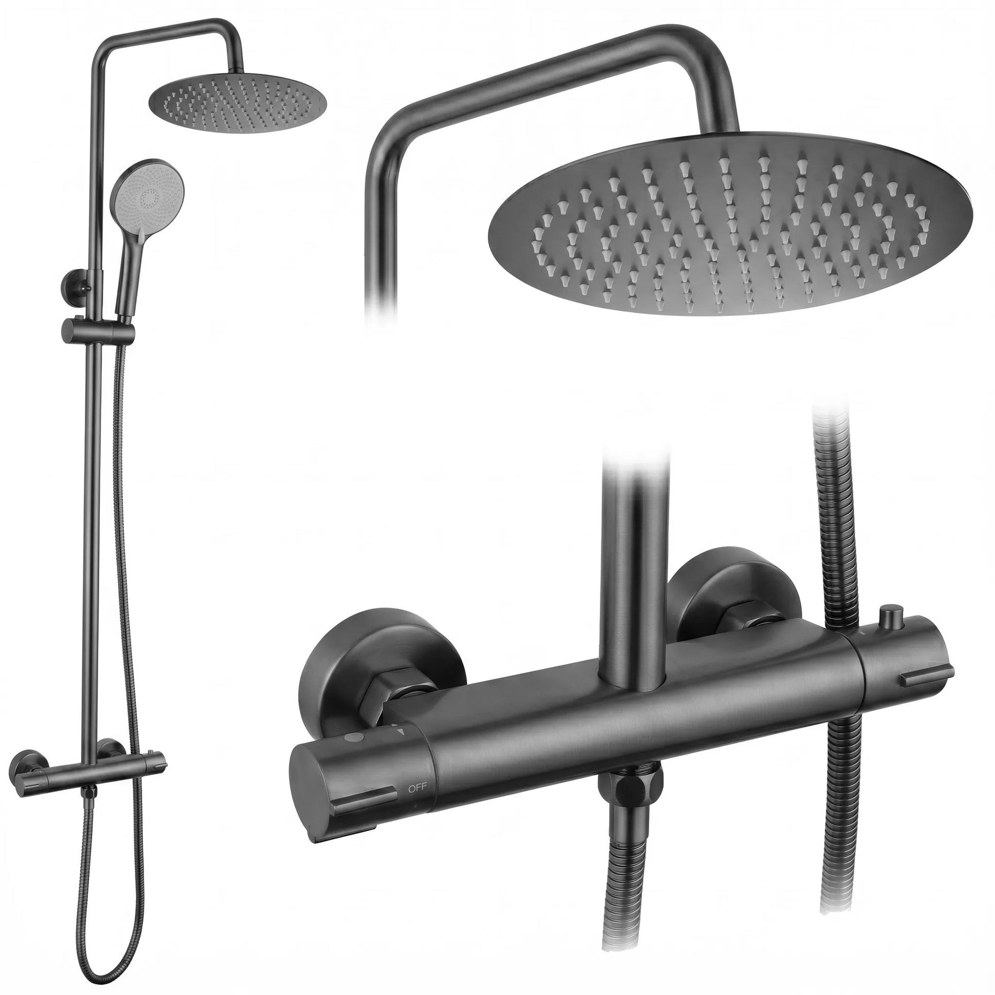 Set de duș fără pipă cu termostat Rea Lungo Titan  2
