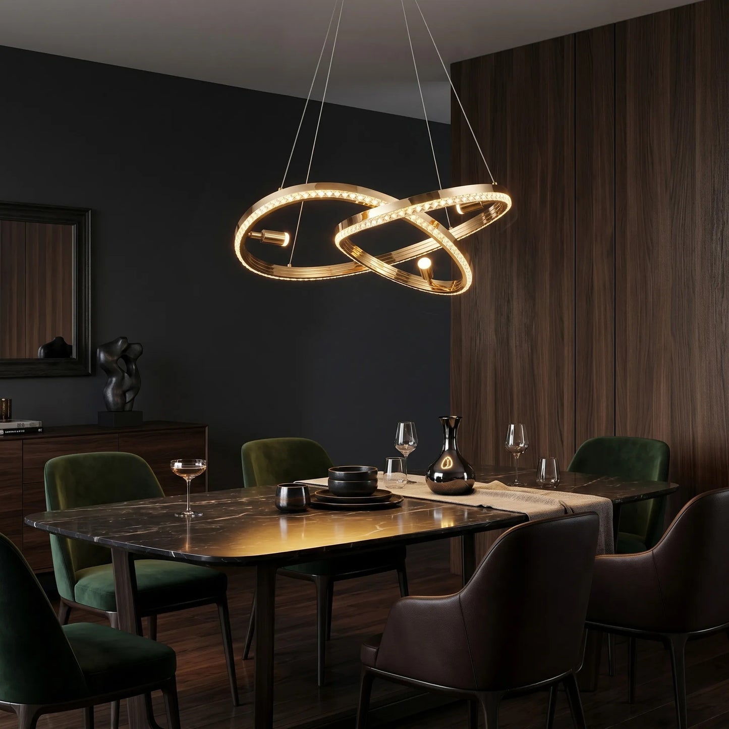LAMPĂ SUSPENDATĂ DE TAVAN LED G158-CP GOLD  2