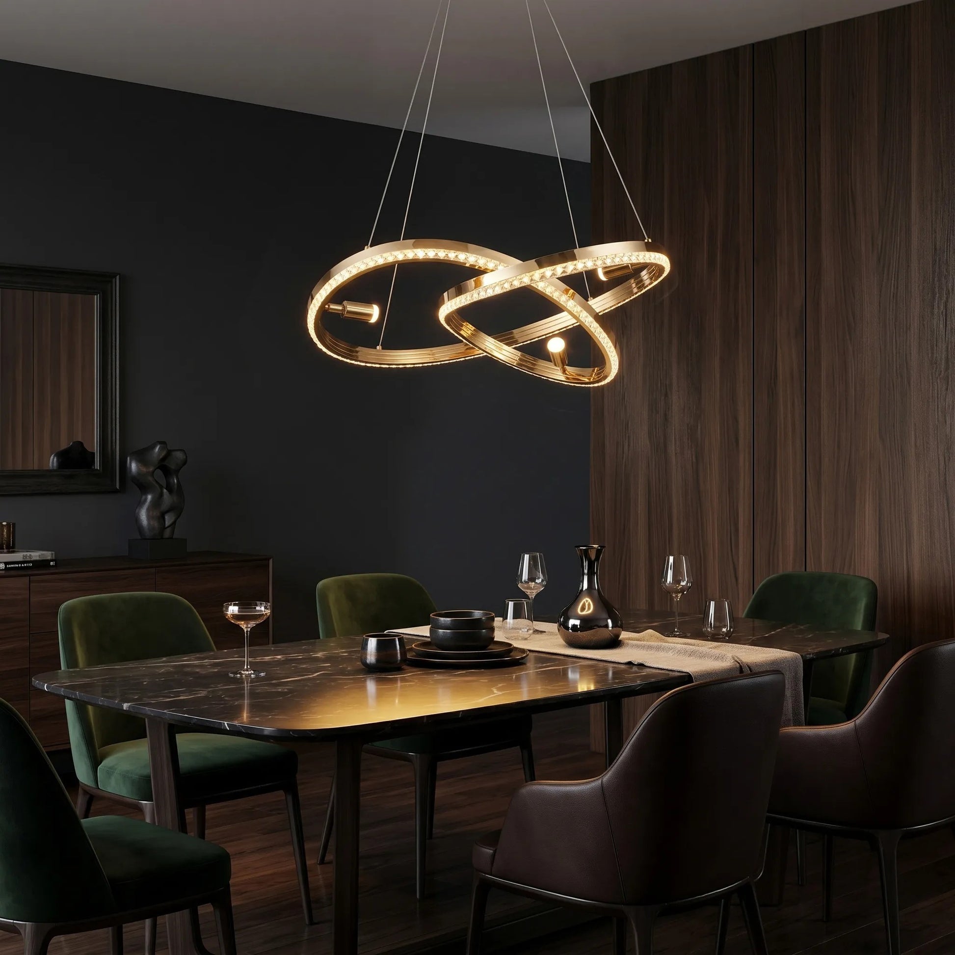 LAMPĂ SUSPENDATĂ DE TAVAN LED G158-CP GOLD  2