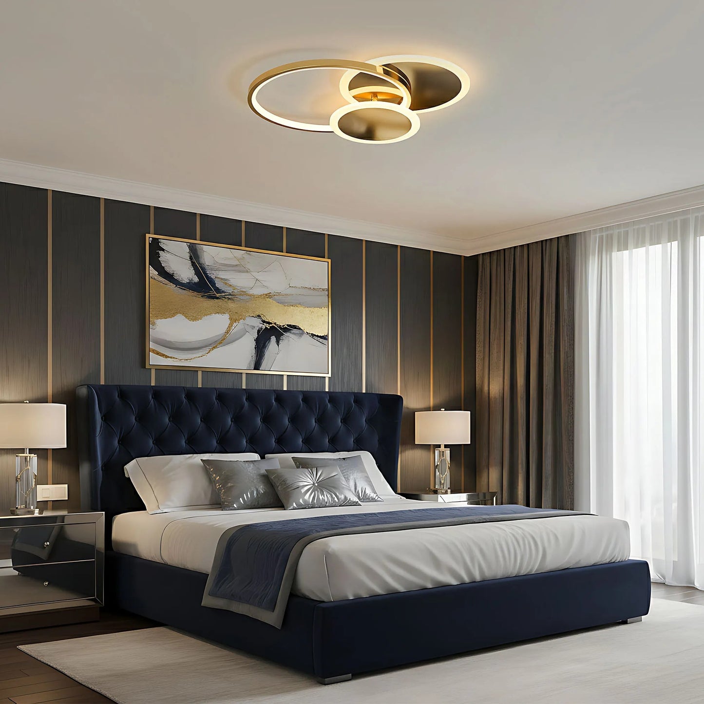 Lampă de tavan APP1710-C Gold LED  2