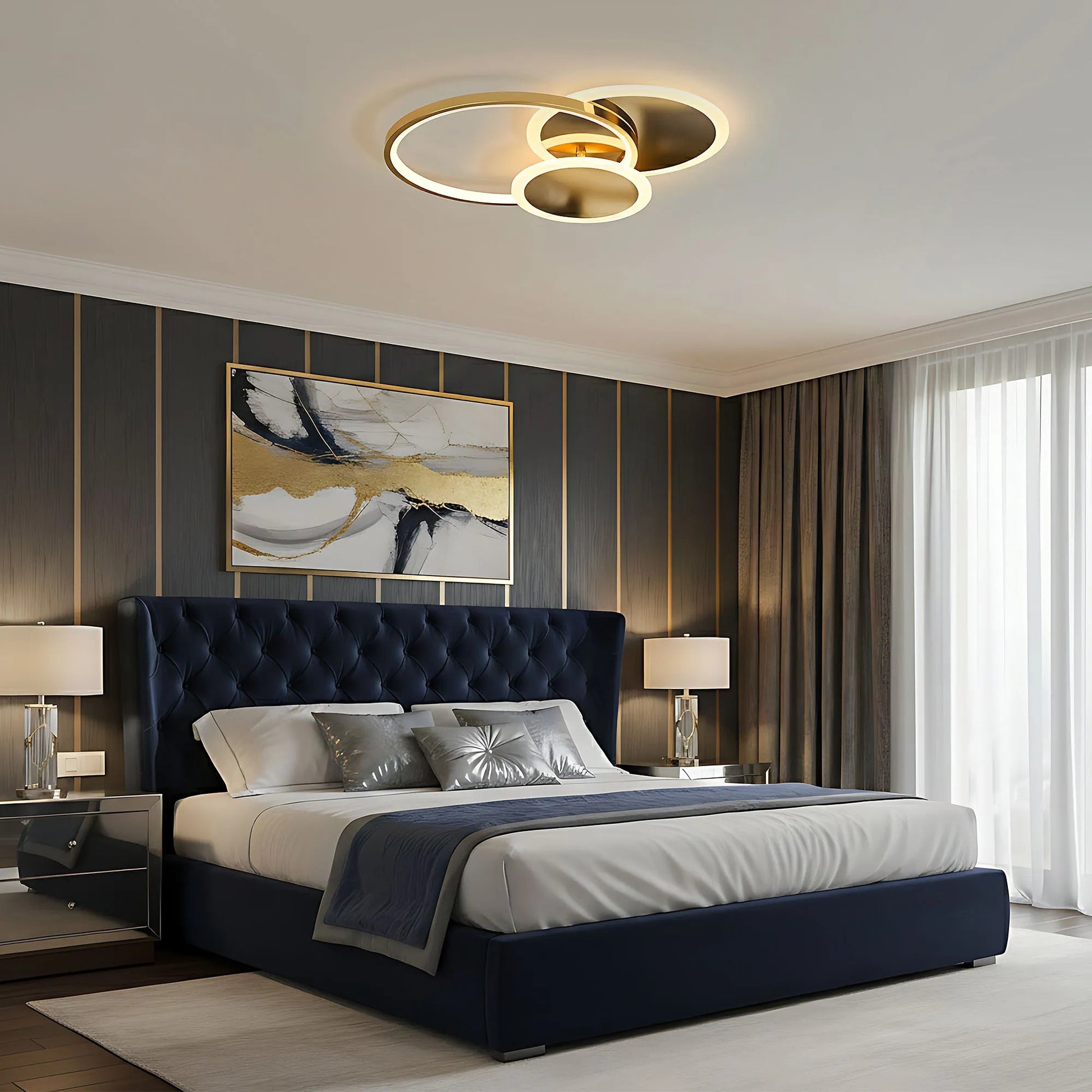 Lampă de tavan APP1710-C Gold LED  2