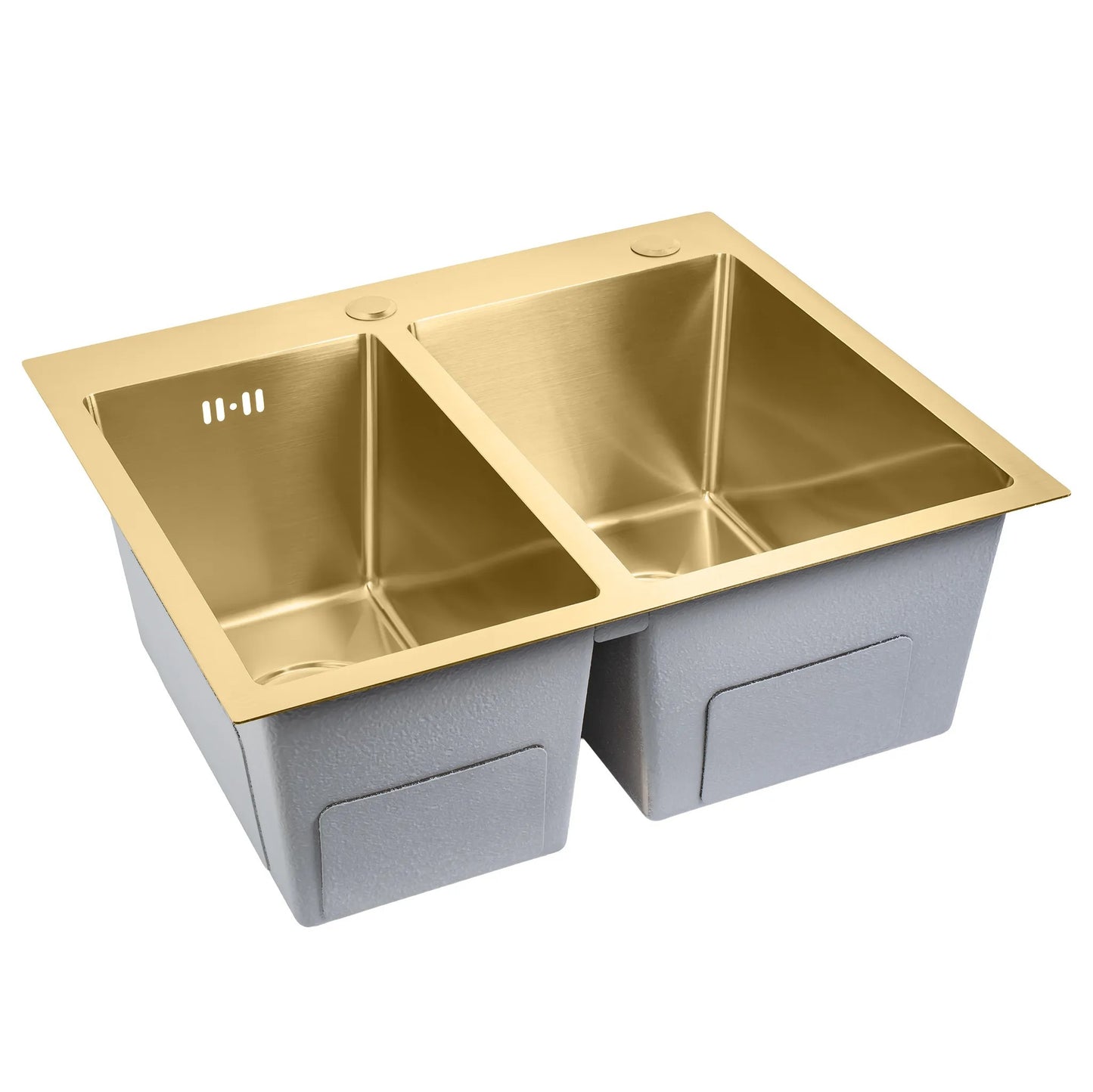 Chiuvetă inox Toby BRUSH GOLD fără robinet de bucătărie 2