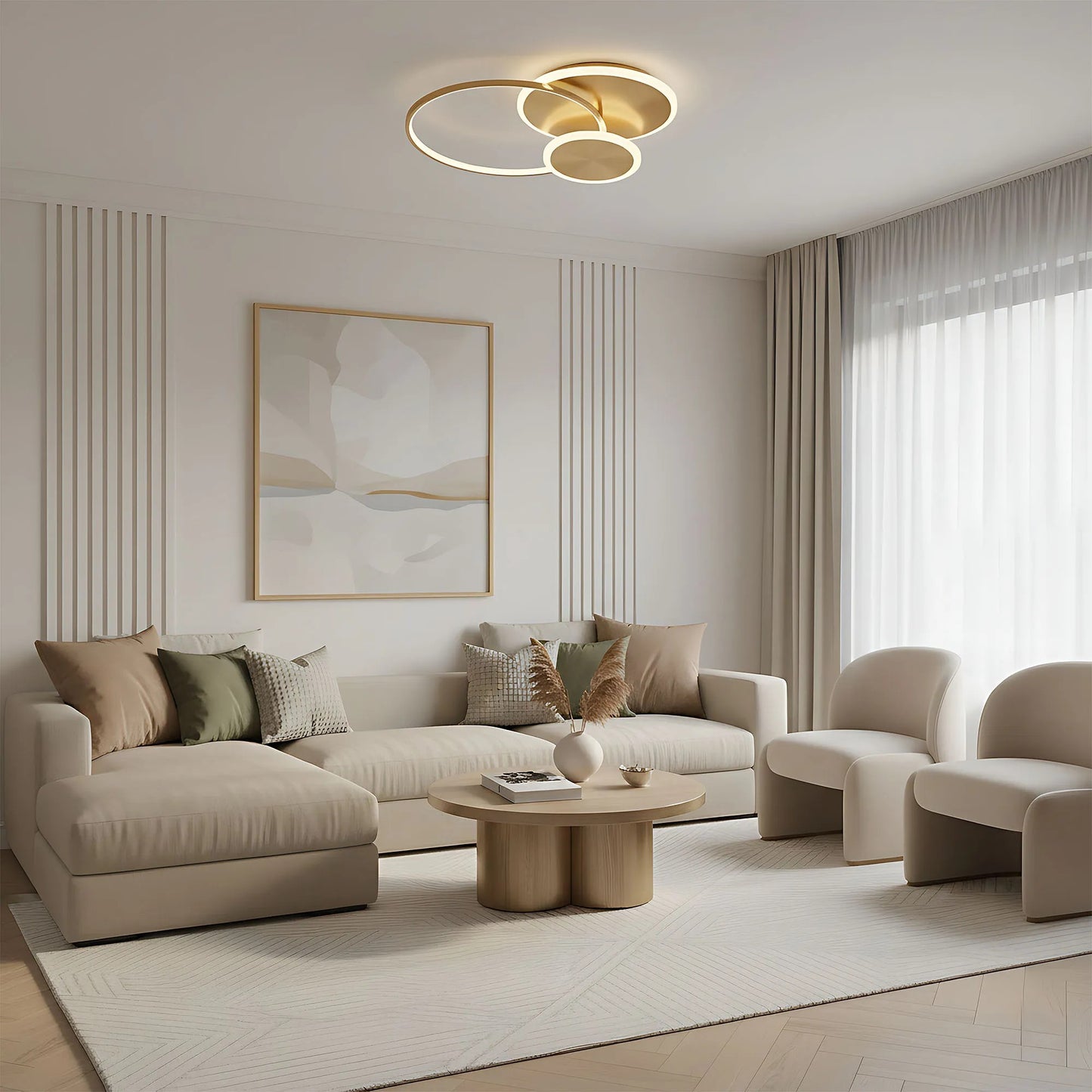 Lampă de tavan APP1711-C Brush Gold LED  2