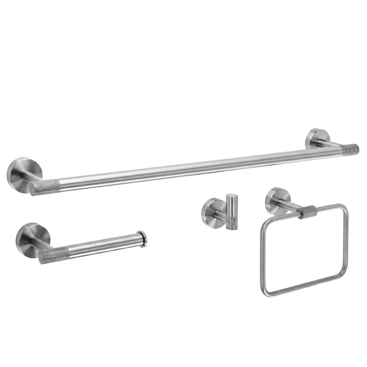 Set accesorii pentru baie GRID Brush Nickel 4 piese  2