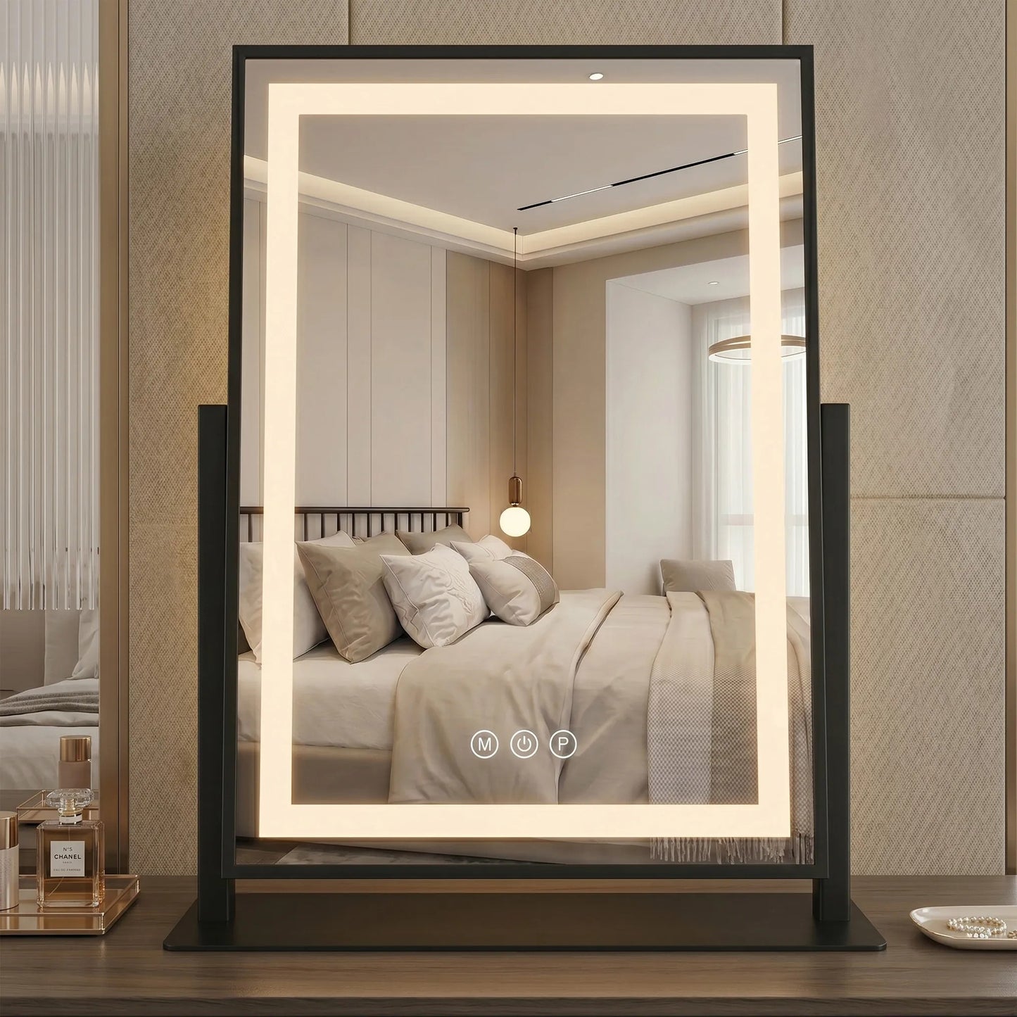Oglindă LED LUMI Black 30x40cm  2