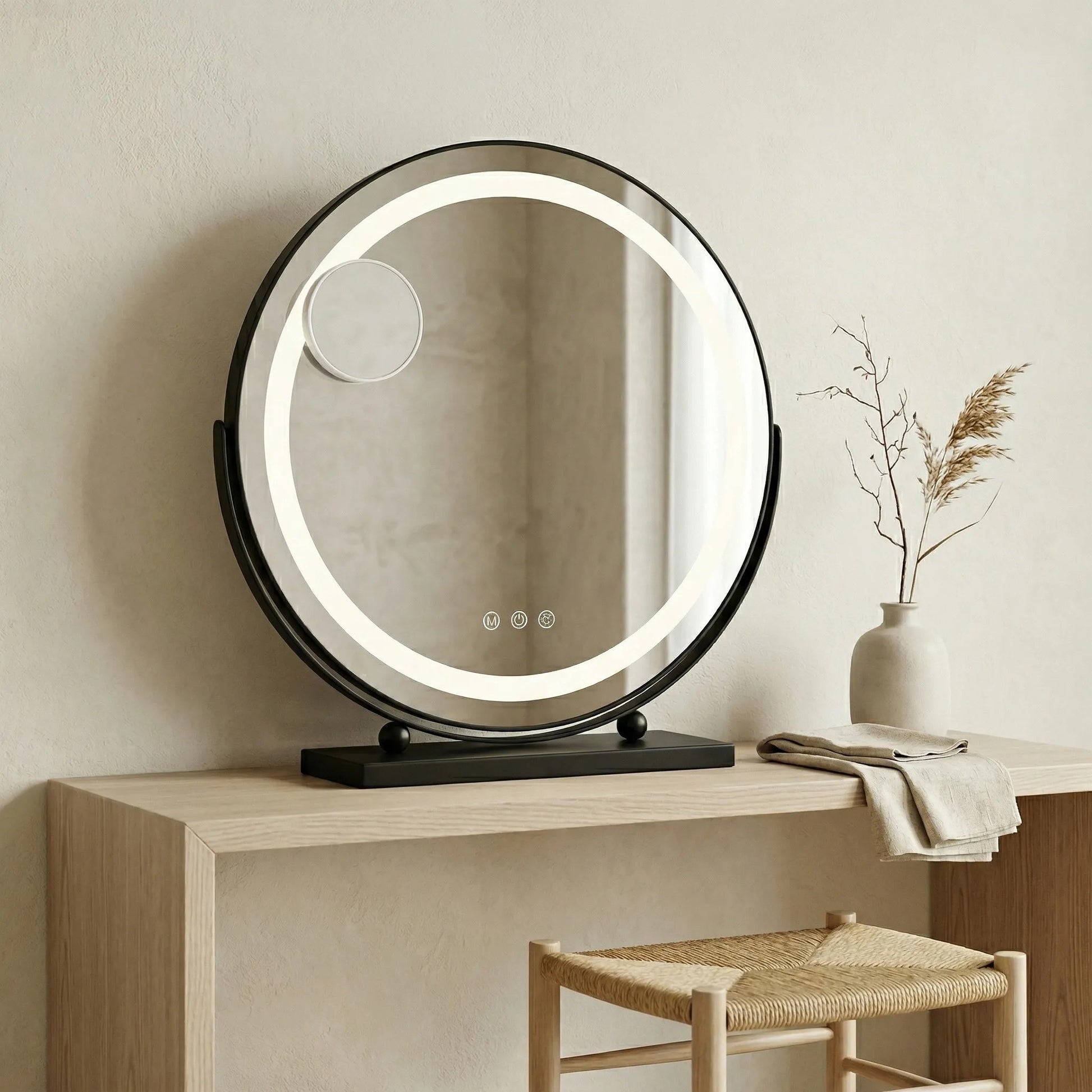 Oglindă LED MAKE-UP Black 50 cm  2