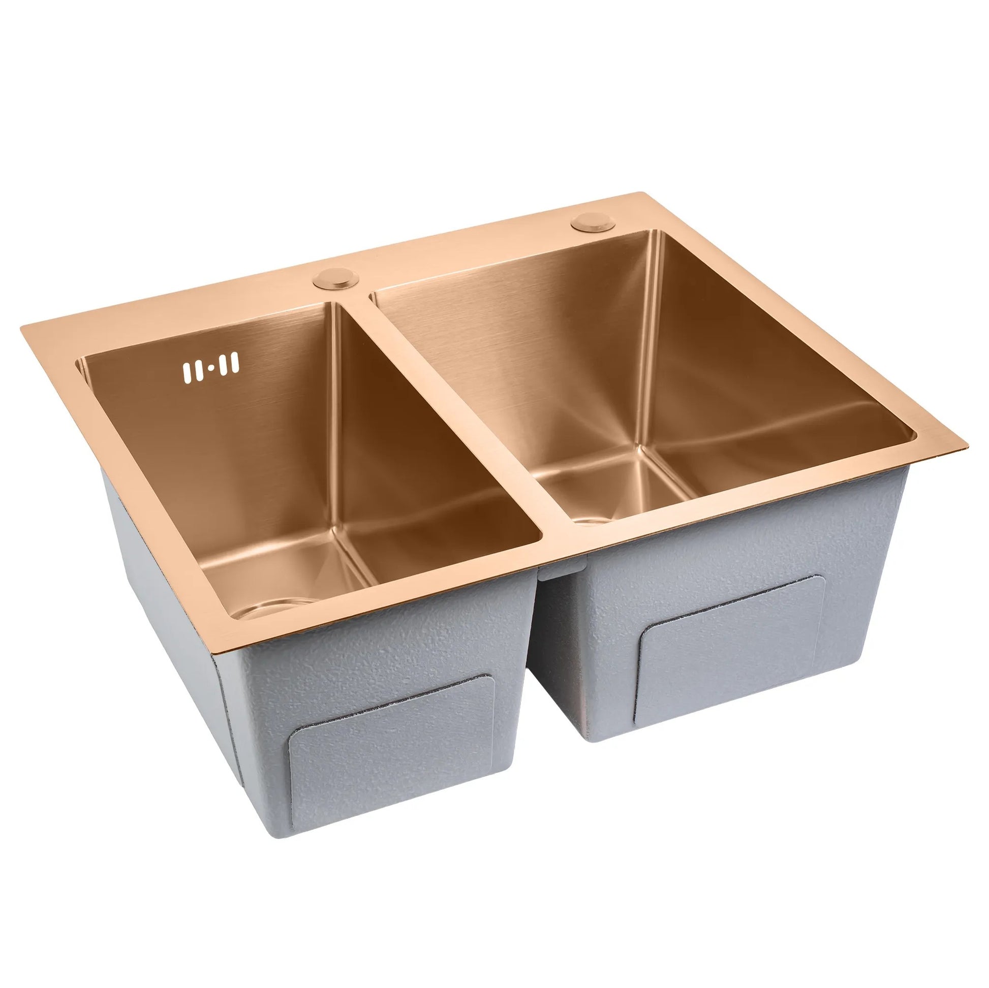Chiuvetă inox Toby BRUSH COPPER fără robinet de bucătărie 2