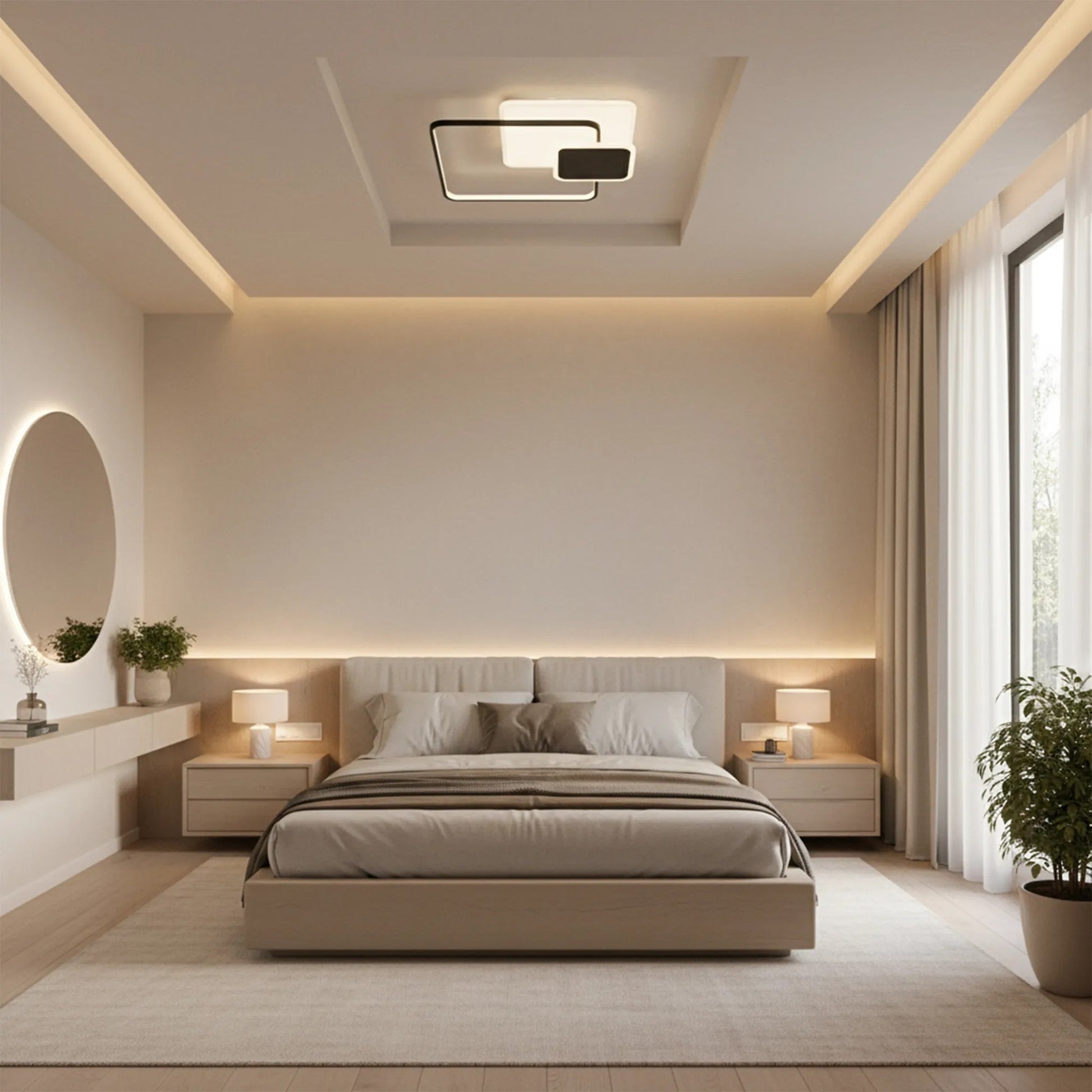 Lampă de tavan APP1712-C BLACK LED  2