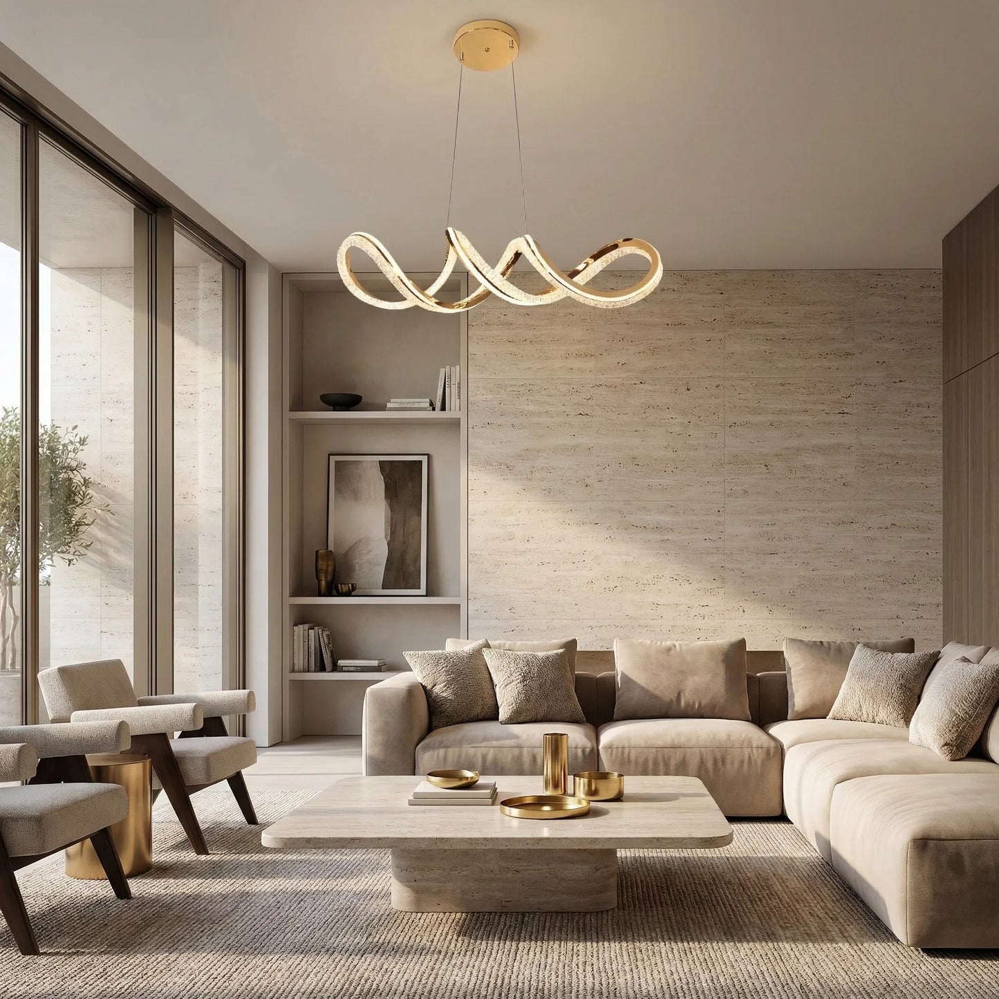 LAMPĂ SUSPENDATĂ DE TAVAN G154-CP GOLD  2
