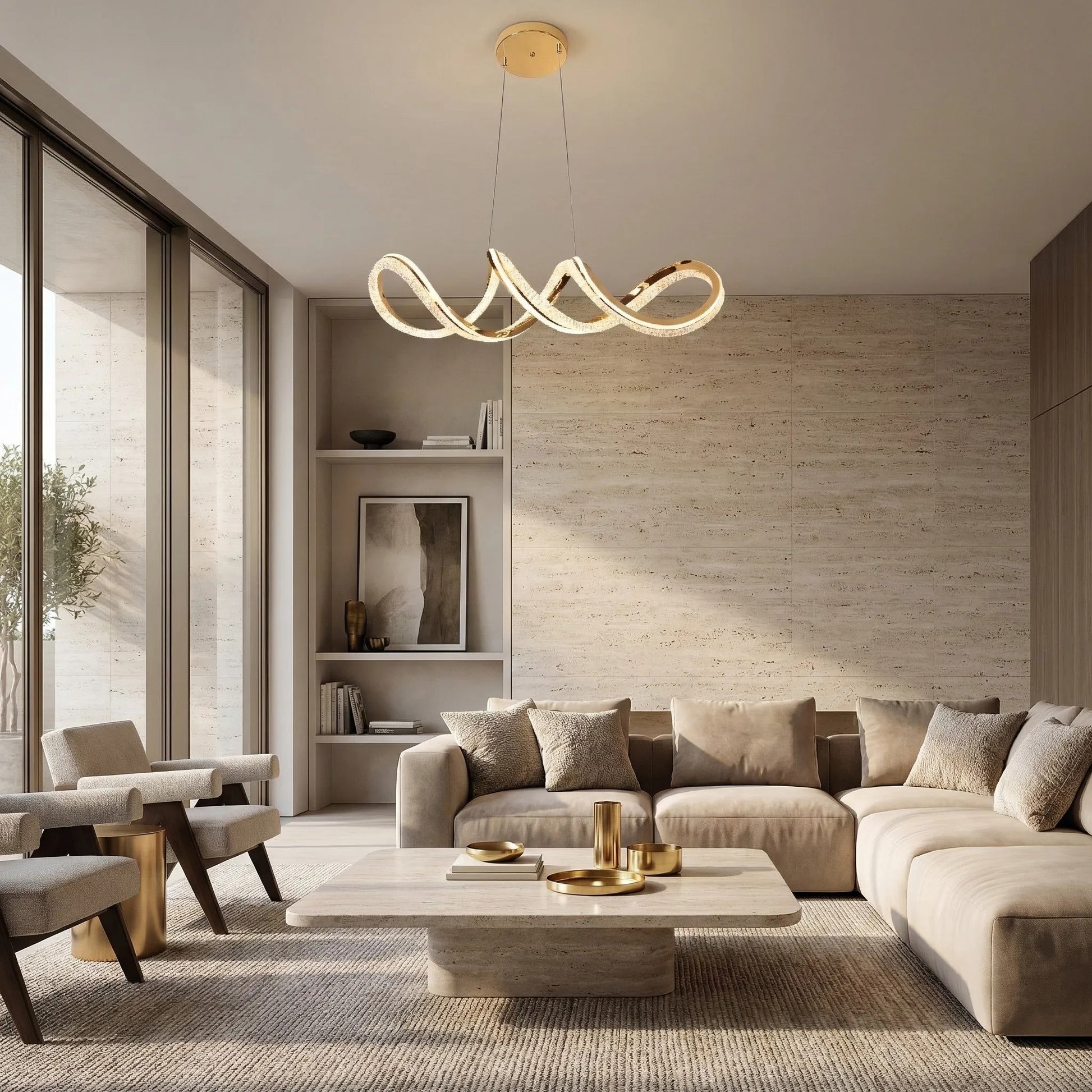 LAMPĂ SUSPENDATĂ DE TAVAN G154-CP GOLD  2