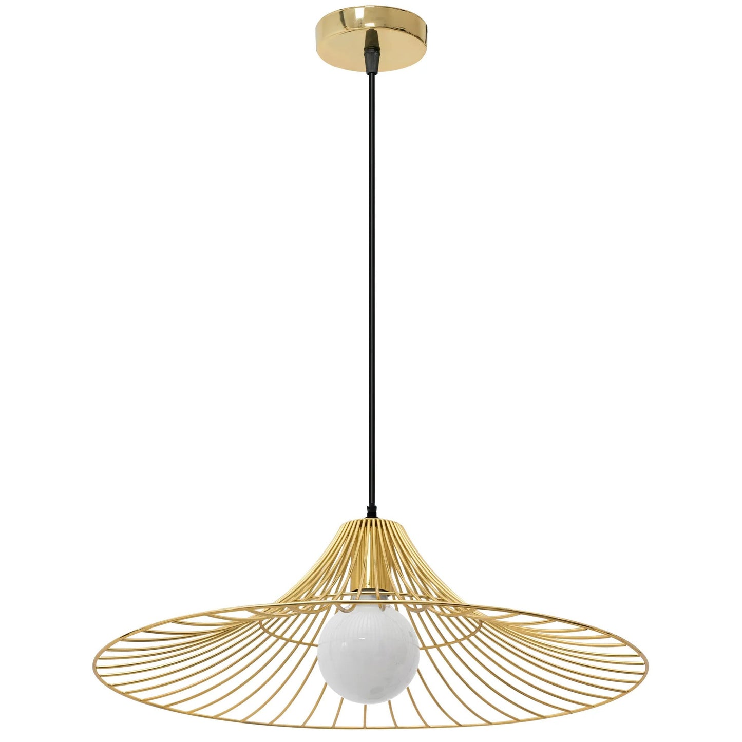 Lămpa de tavan suspendata plata rotunda Loft auriu APP499-1CP  2