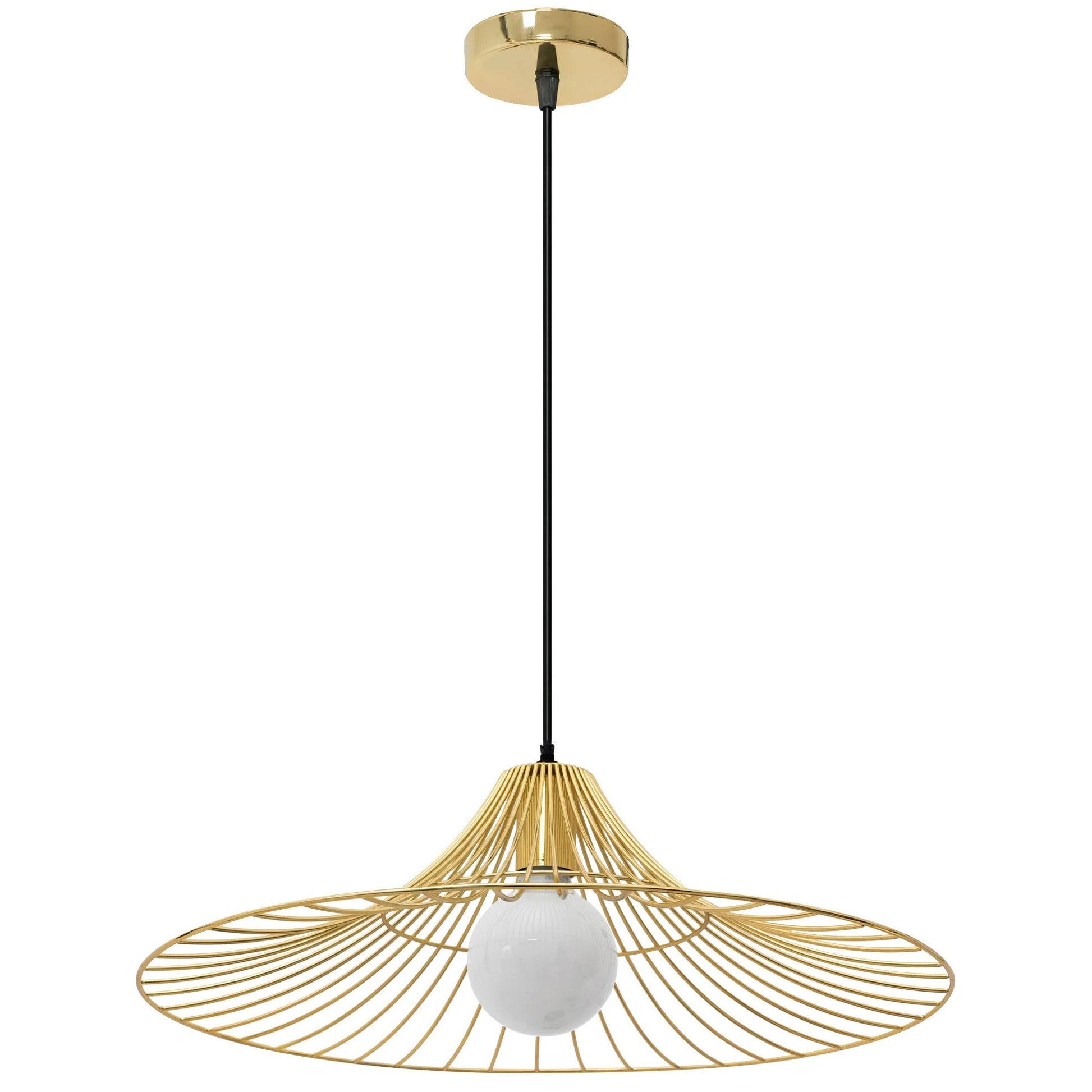 Lămpa de tavan suspendata plata rotunda Loft auriu APP499-1CP  2