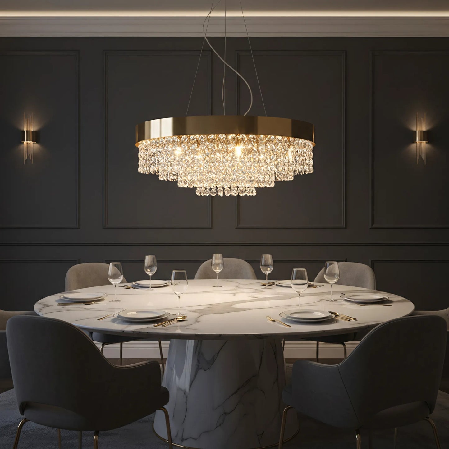 lampă suspendată APP1787-16CP 60 cm Gold  2