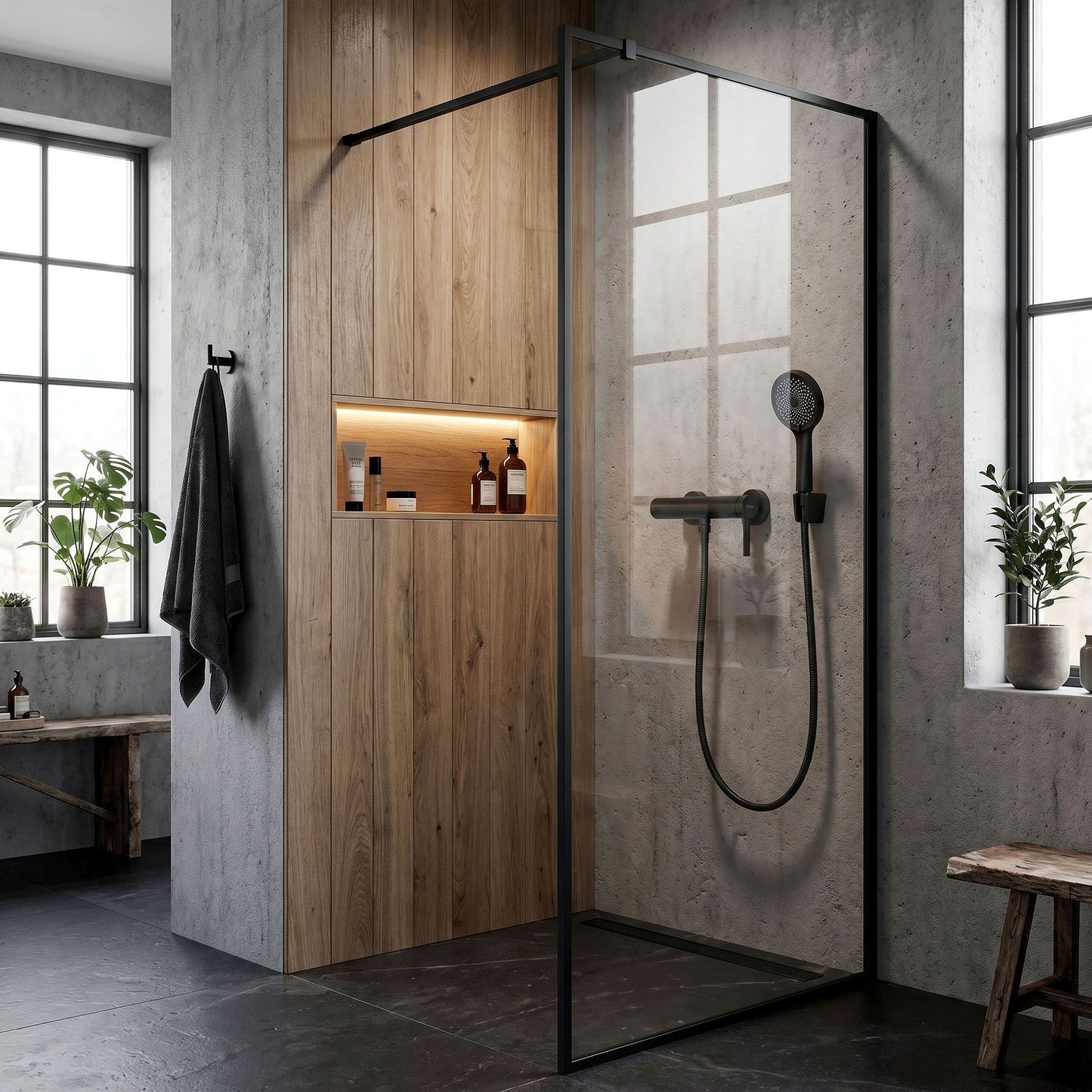 Baterie de duș REA Rivo Black  2