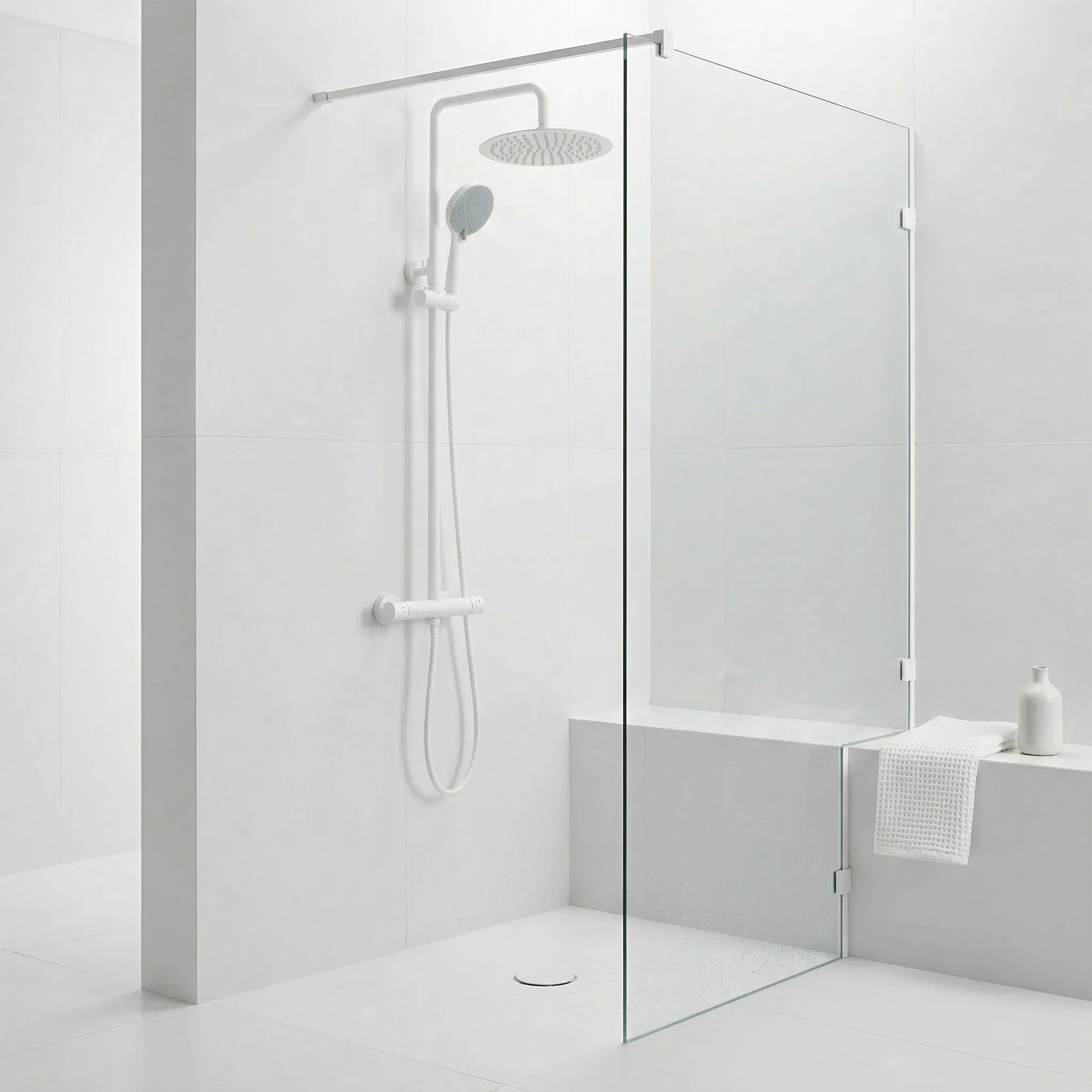 Set de duș fără pipă cu termostat Rea Lungo White  2