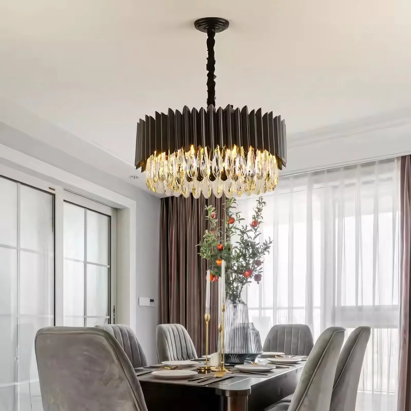 lampă suspendată APP1657-8CP Black  2