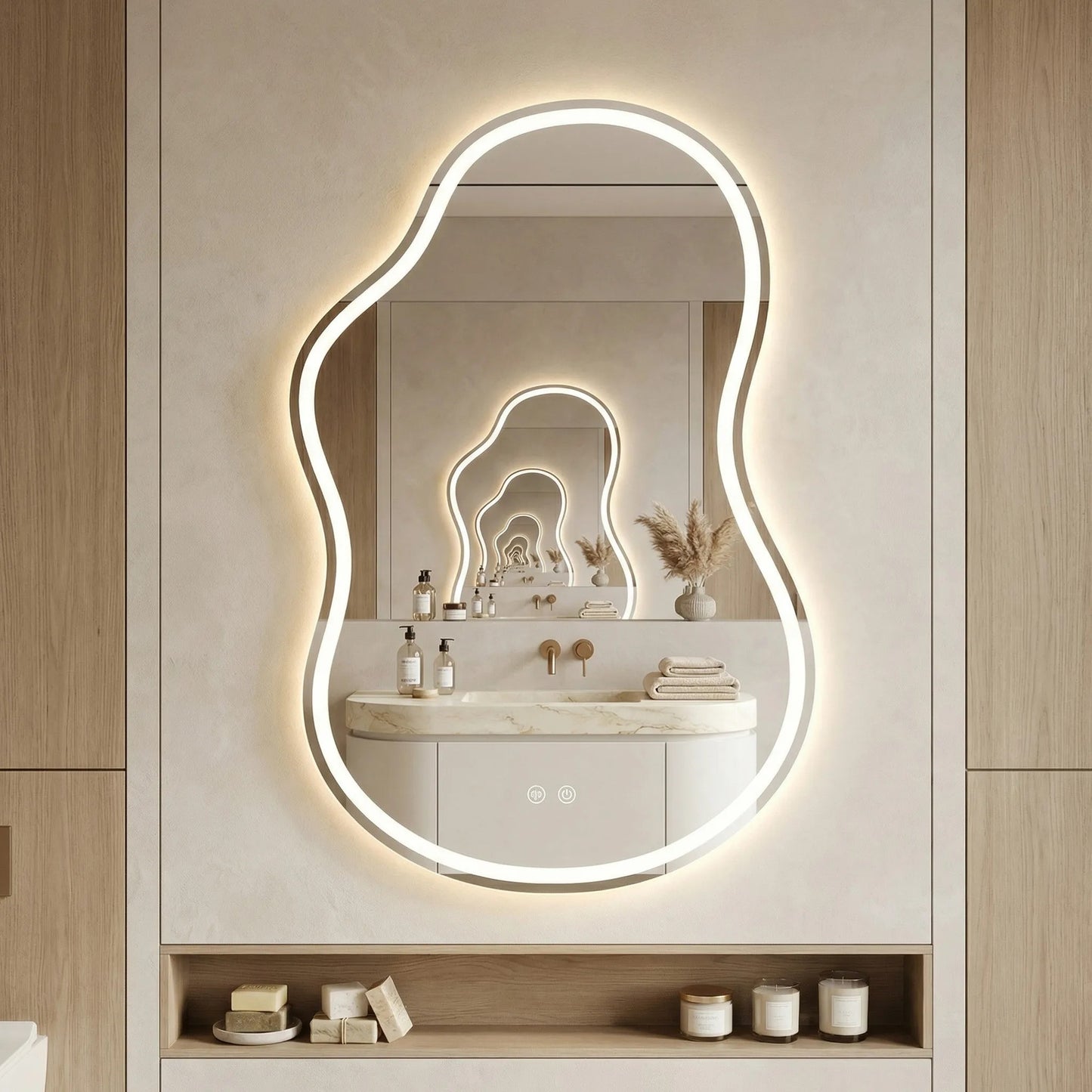 Oglindă LED UNO DOUBLE 80x55 cm  2