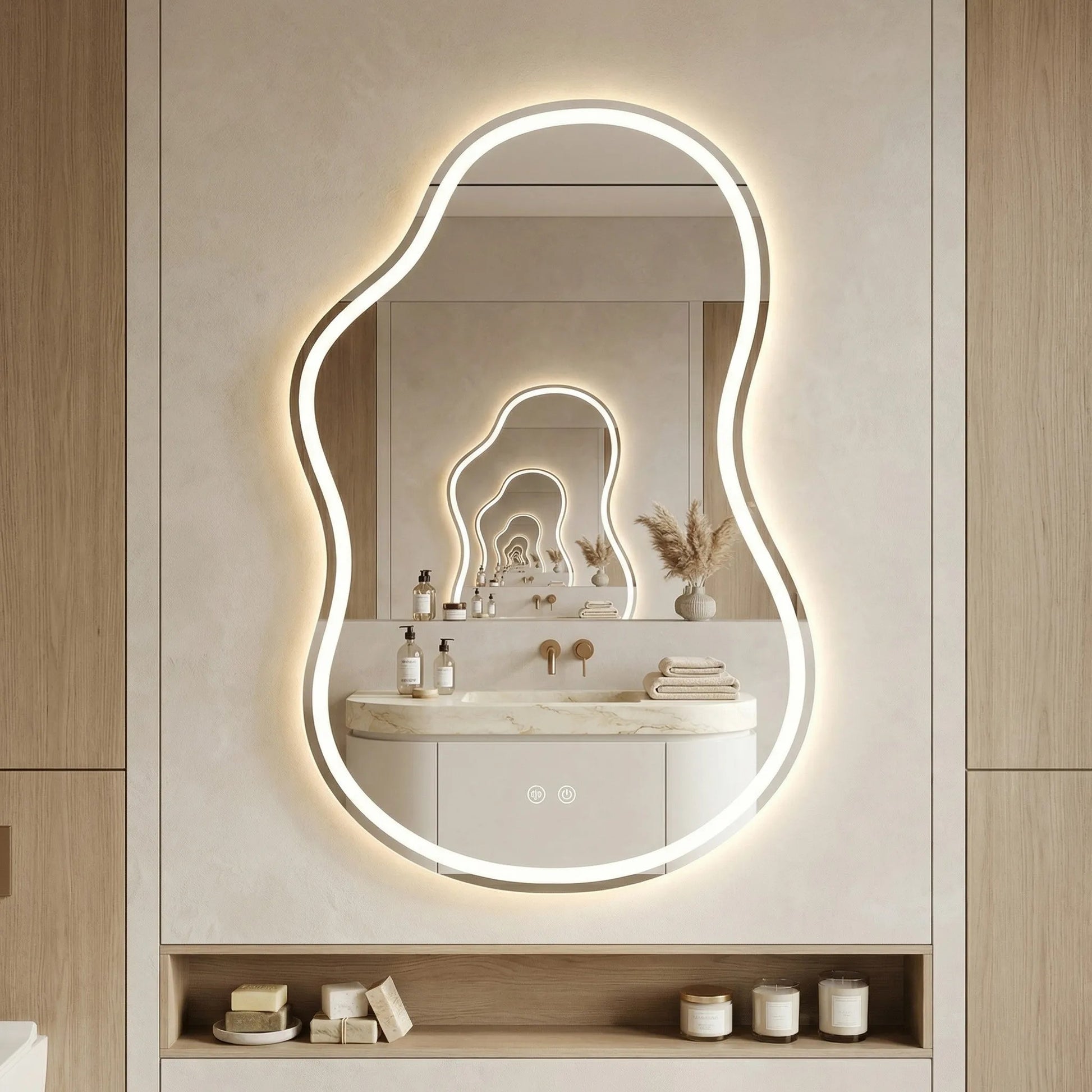 Oglindă LED UNO DOUBLE 80x55 cm  2