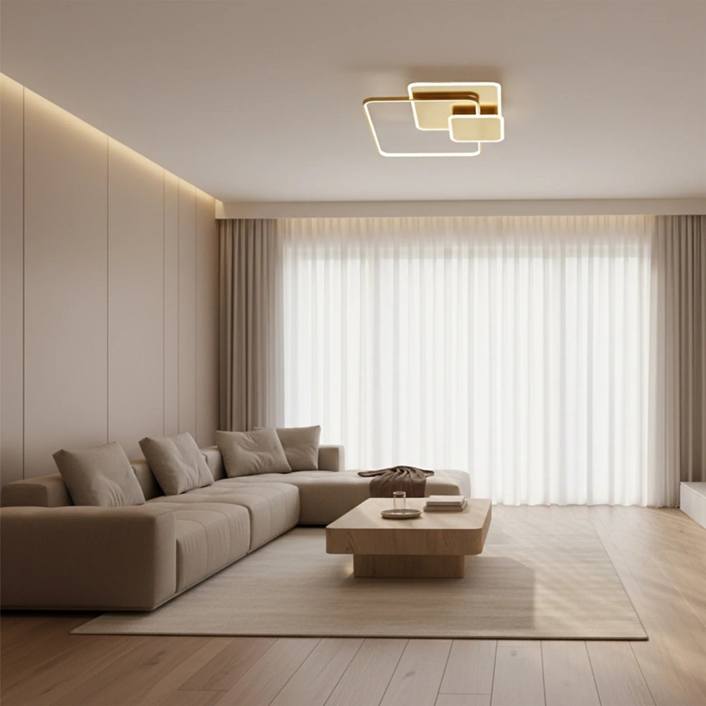 Lampă de tavan APP1714-C Brush Gold LED  2