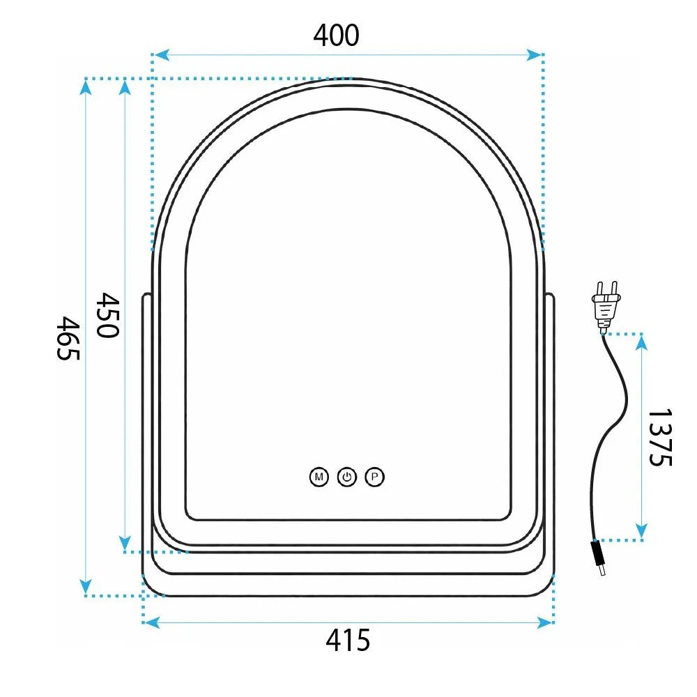 Oglindă LED GLAM L.Gold 40x45cm  2
