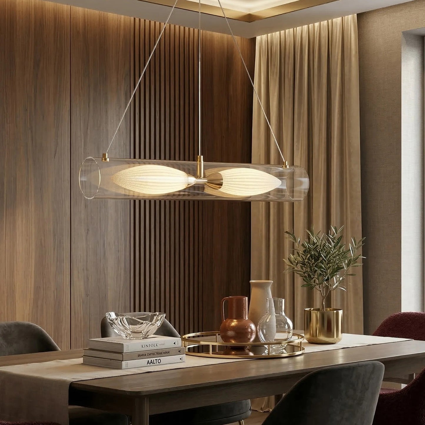 LAMPĂ SUSPENDATĂ DE TAVAN G152-2CP GOLD  2