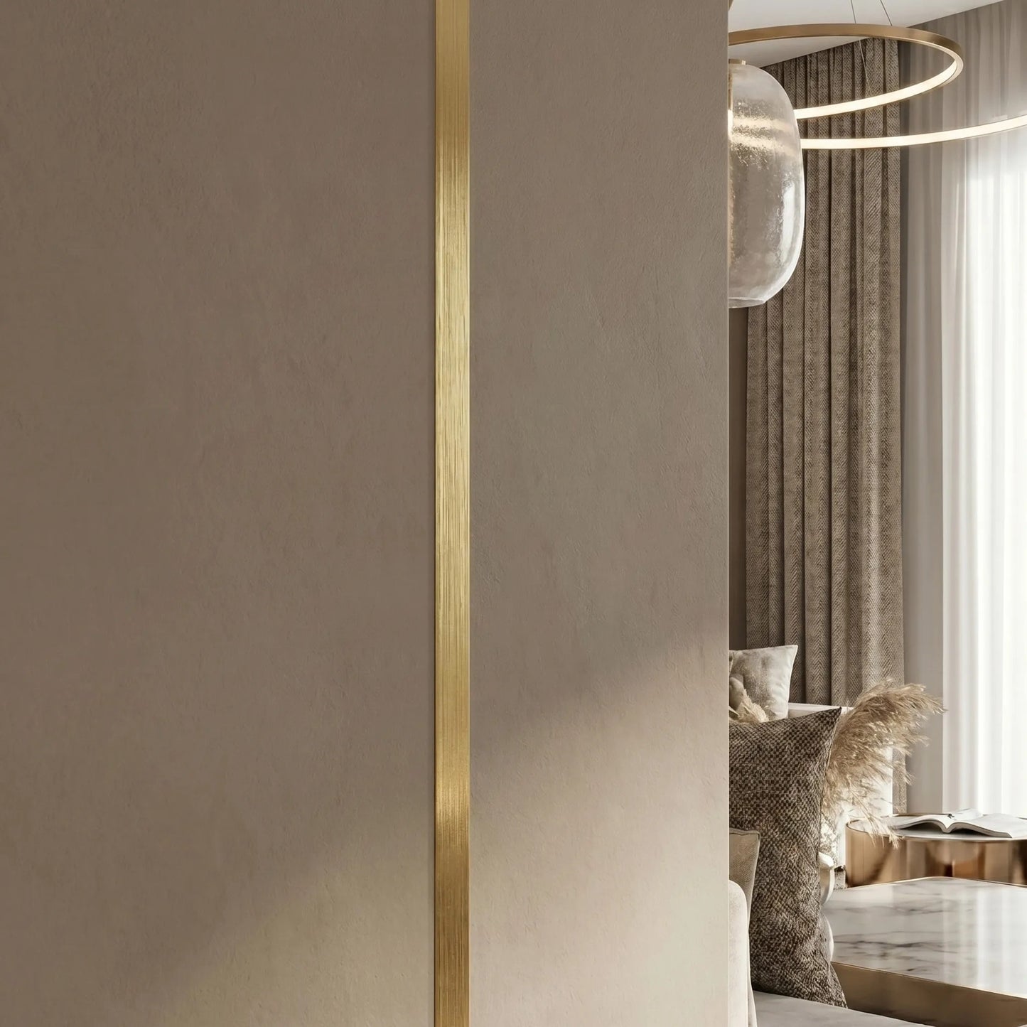 Bandă Decorativă Autoadezivă Rea P14454 2cm Brush Gold 2