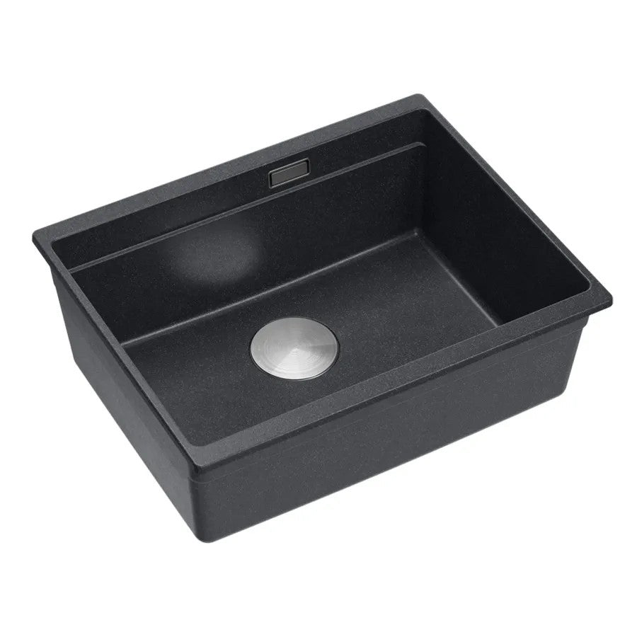 Chiuveta Din Granit Logan 100 Black Metallic Dop Nichel Periat 2