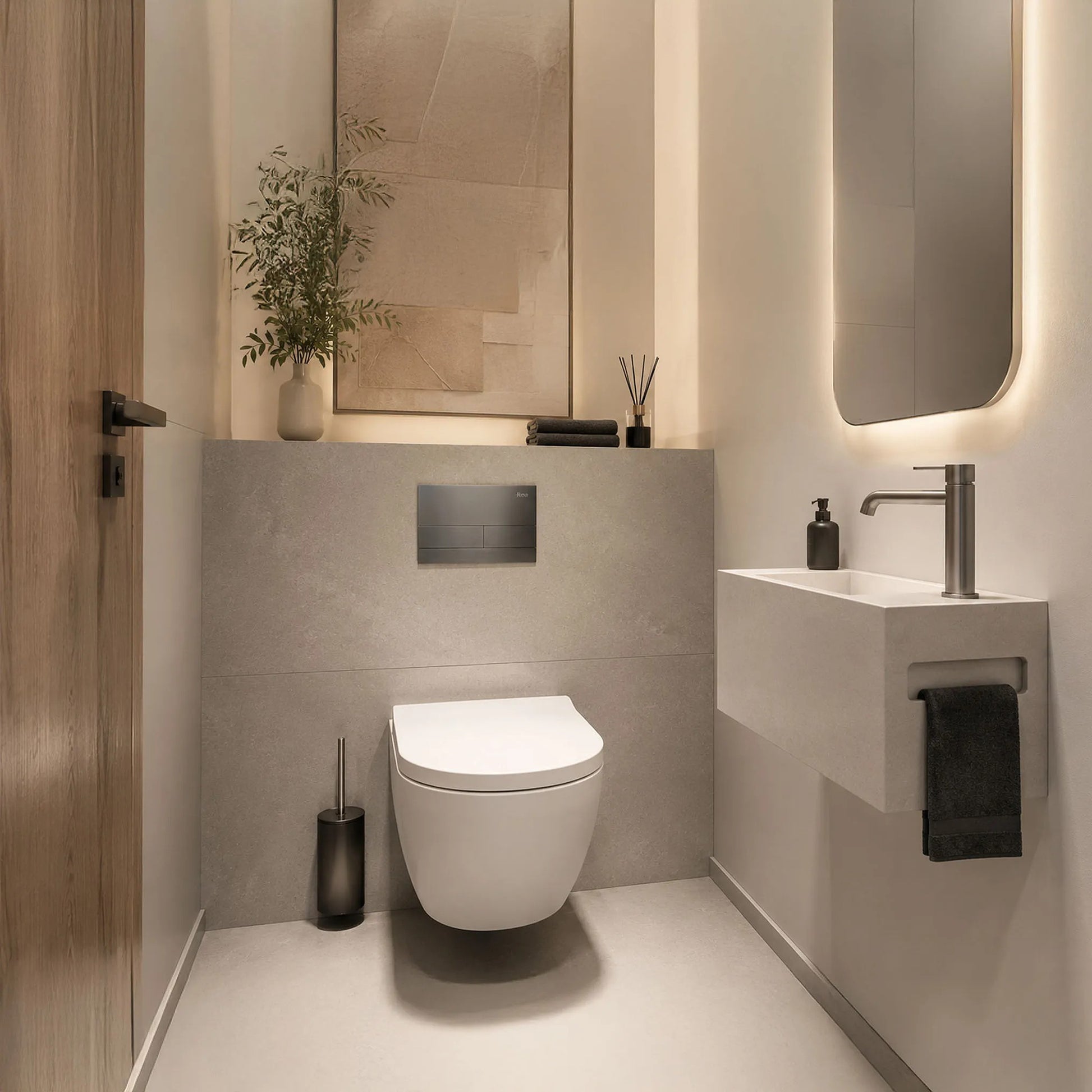 Cadru WC Încastrat K011A-Q Rea Cu Buton T Titan 2