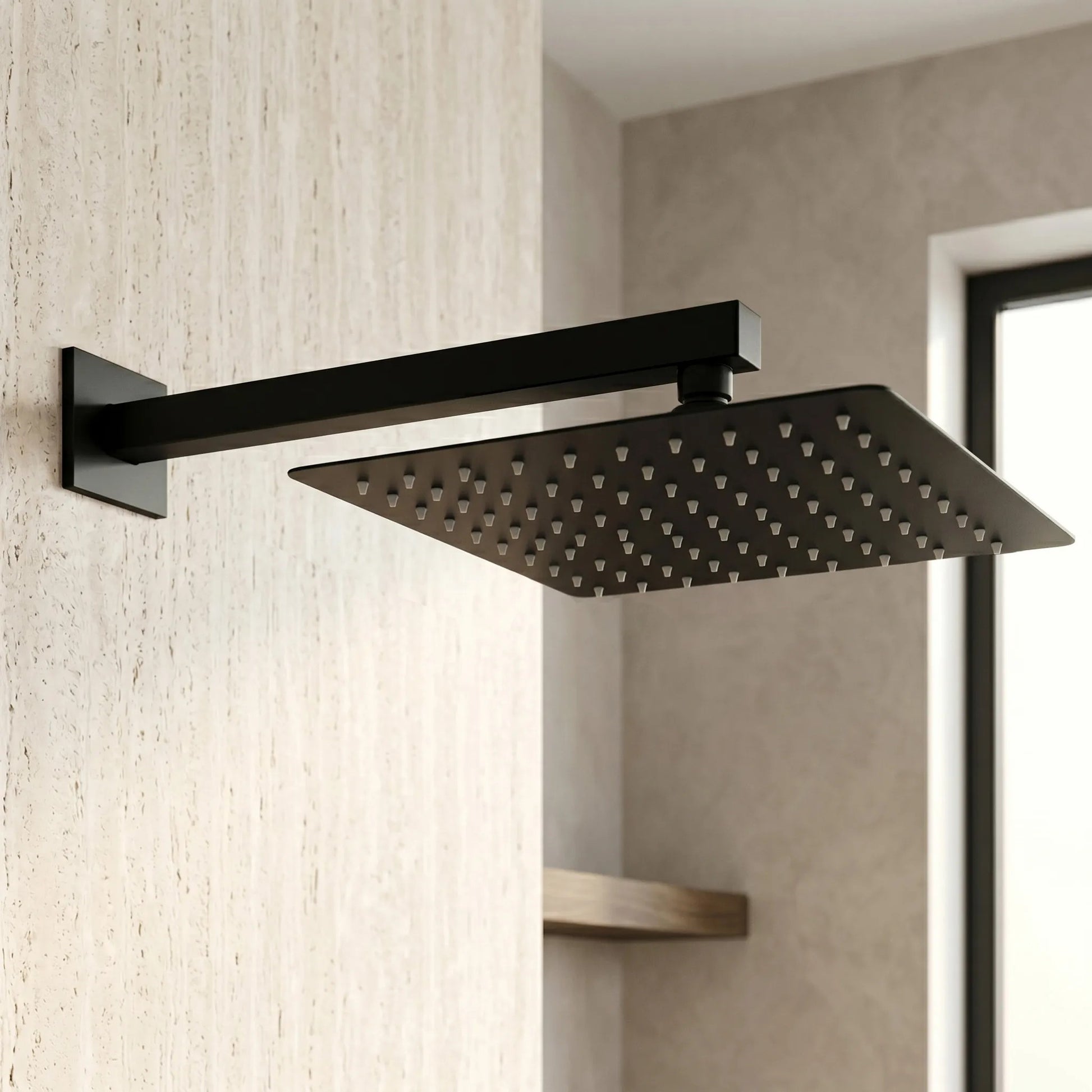 Pălărie De Duș Pătrată REA JS-P015B 30cm Black 2