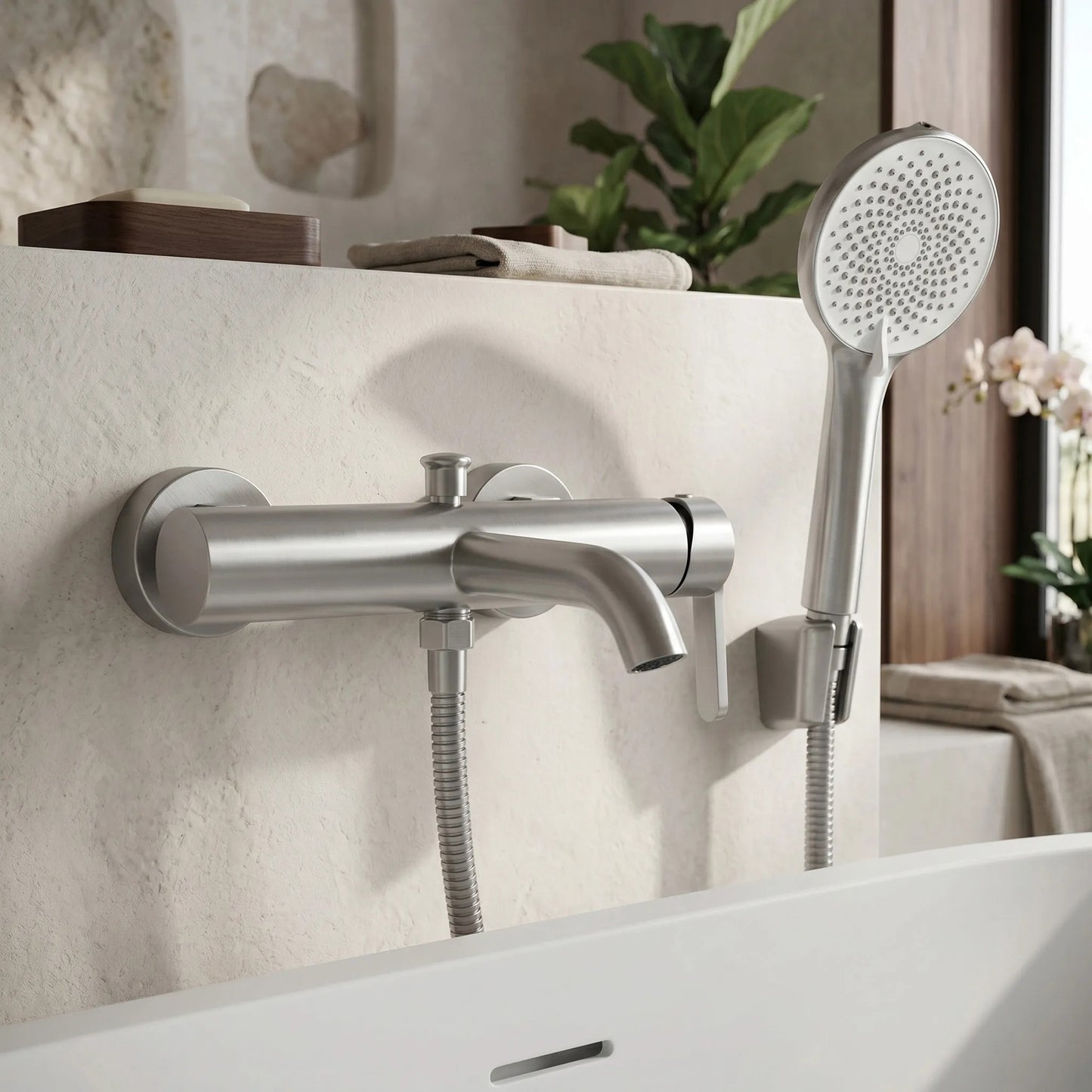 Baterie Pentru Cadă REA Ontario Side Brush Nickel 2