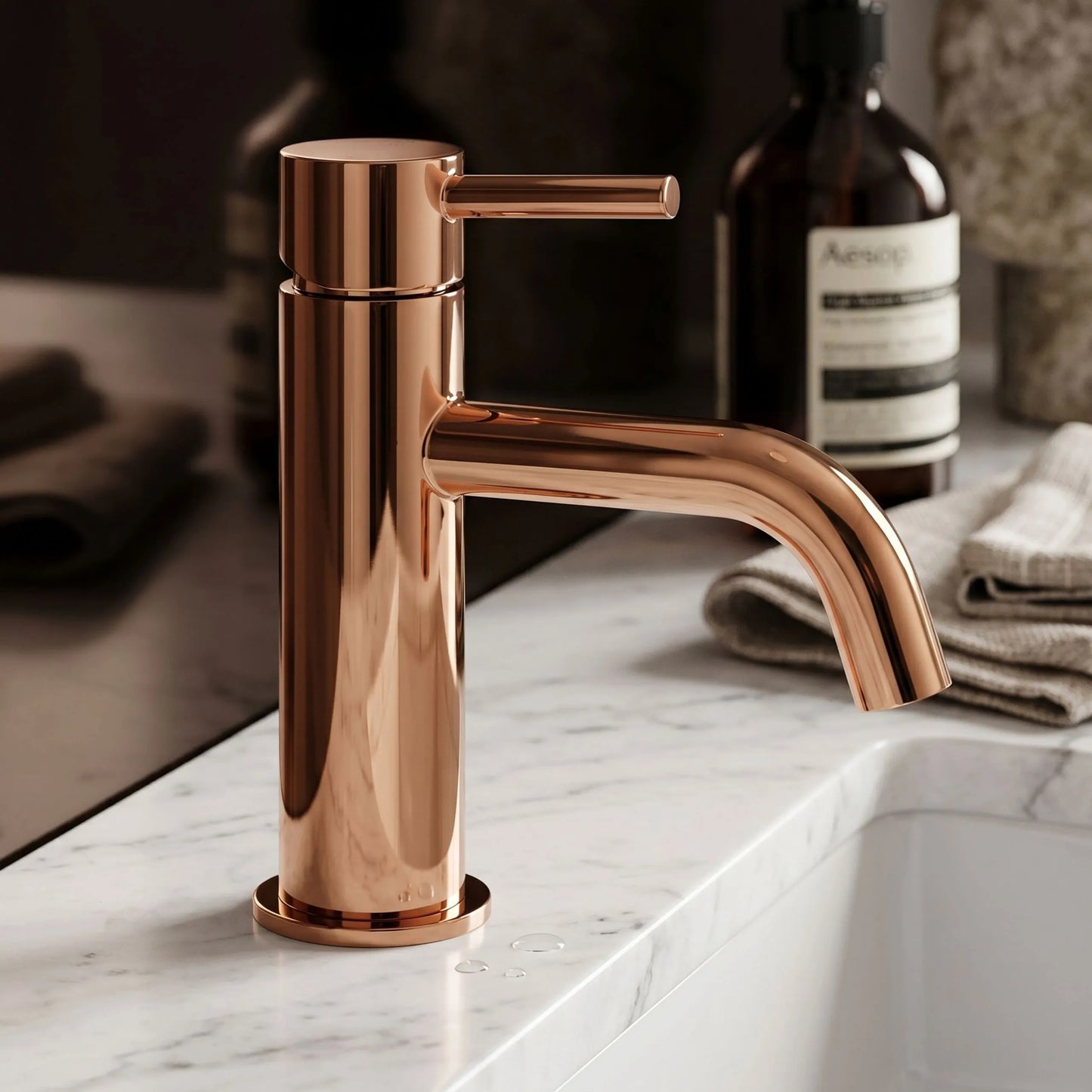 Baterie Pentru Lavoar Rea Lungo Copper Low 2