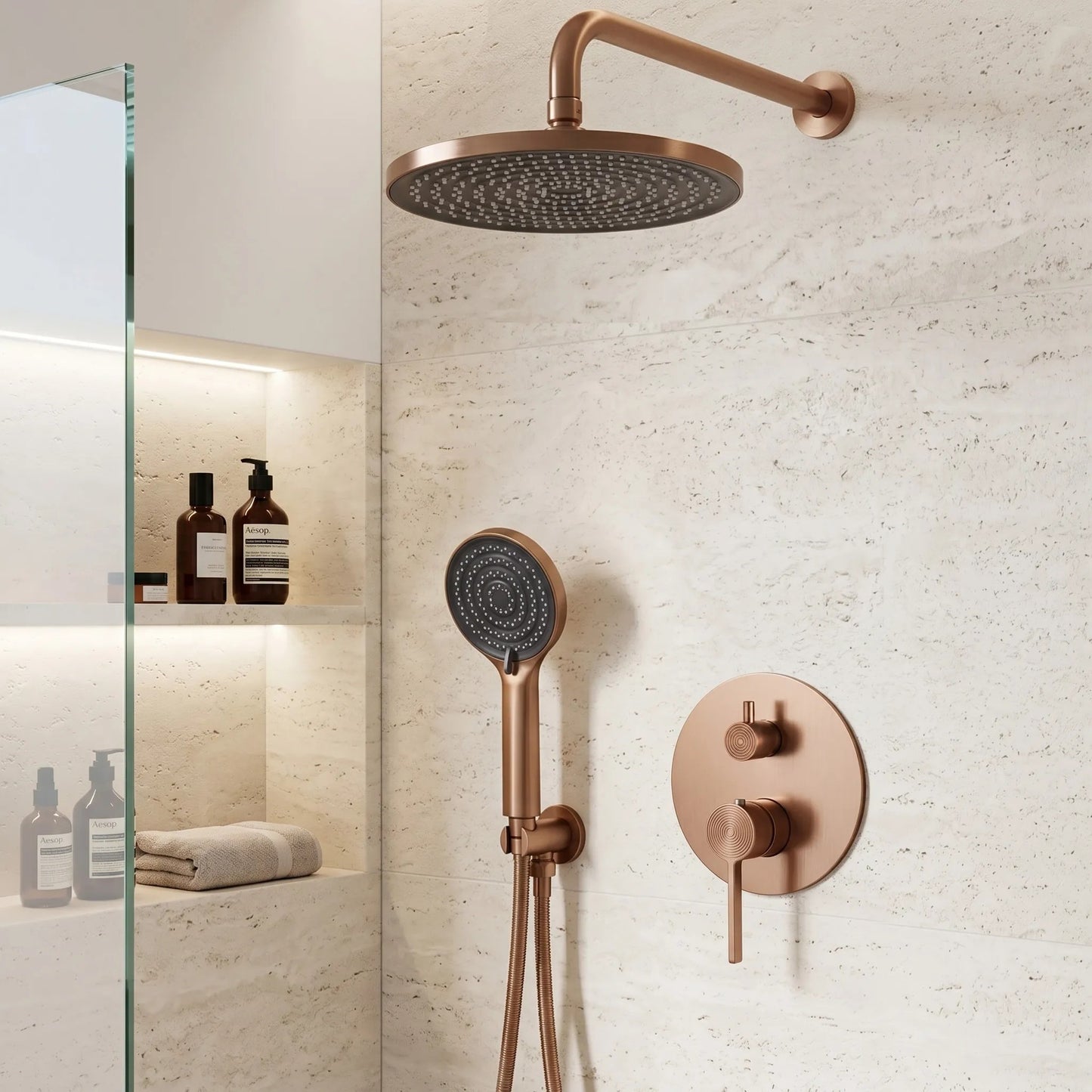Set De Dus Incastrat Rea Foster Brush Copper + BOX 2