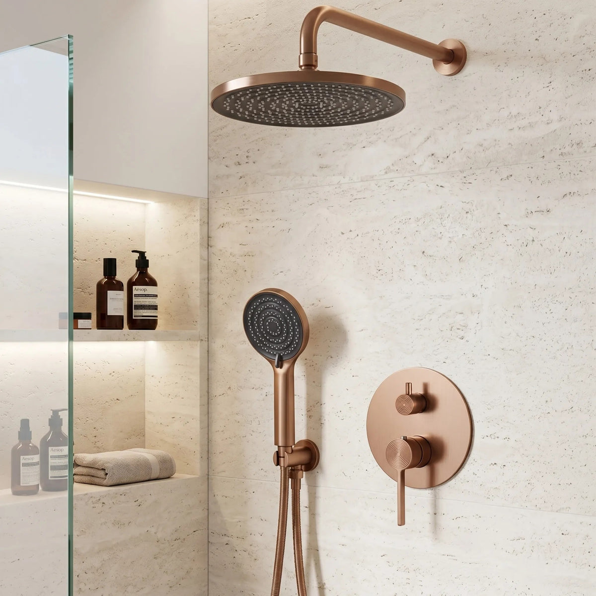 Set De Dus Incastrat Rea Foster Brush Copper + BOX 2