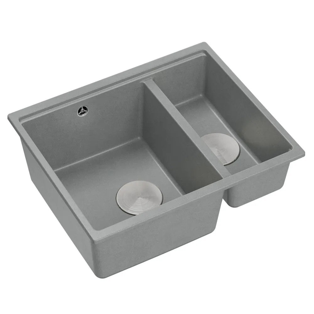Chiuveta Din Granit Logan 150 Grey Metallic Dop Auriu 2