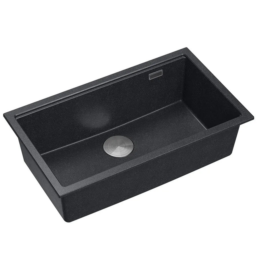 Chiuveta Din Granit Logan 110 Black Metallic Dop Cupru Periat 2