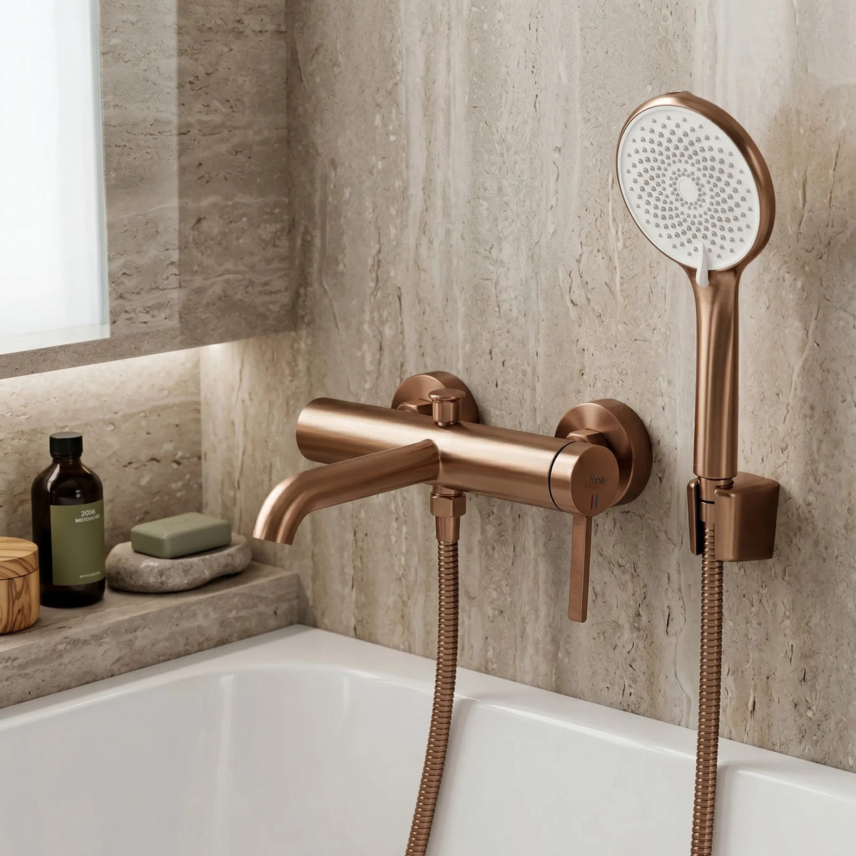 Baterie Pentru Cadă REA Rivo Brush Copper 2