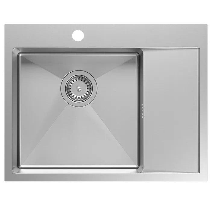 Chiuvetă Inox RUSSEL 116 BRUSH NICKEL Cuva Stanga 2