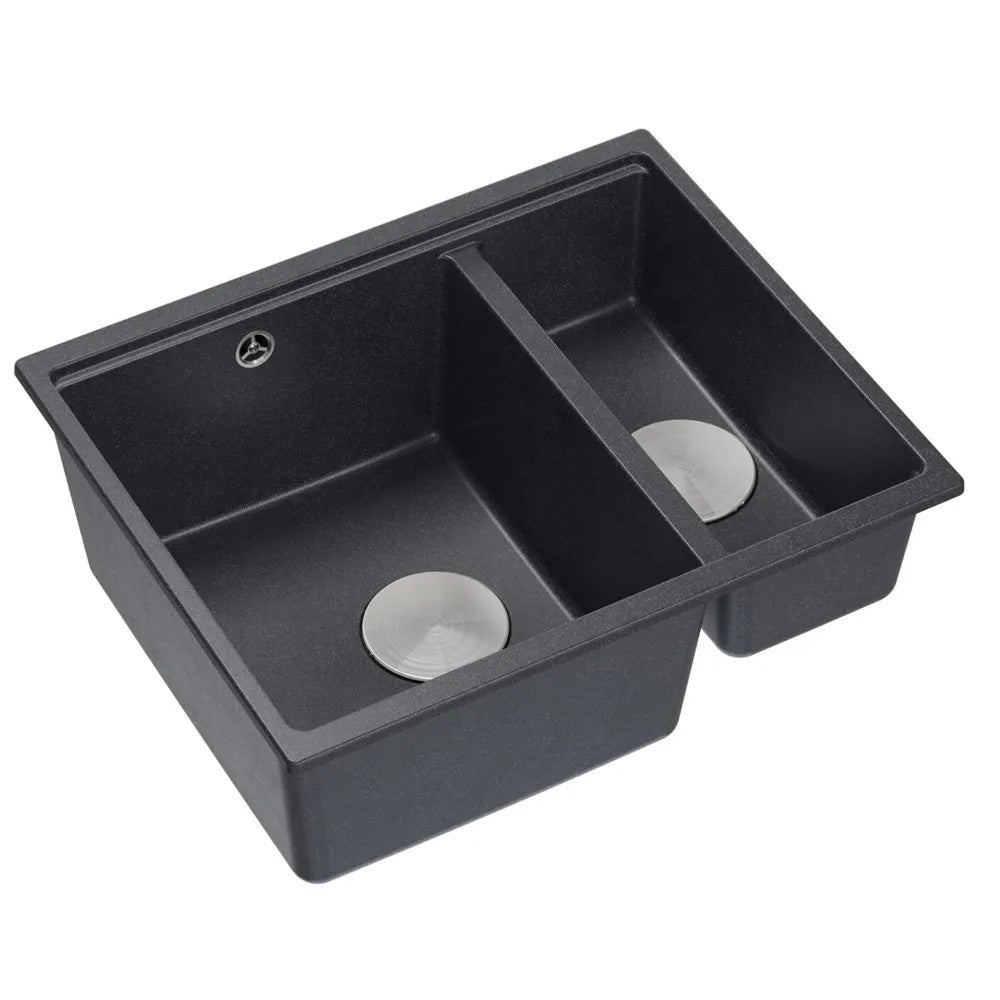 Chiuveta Din Granit Logan 150 Black Metallic Dop Cupru Periat 2