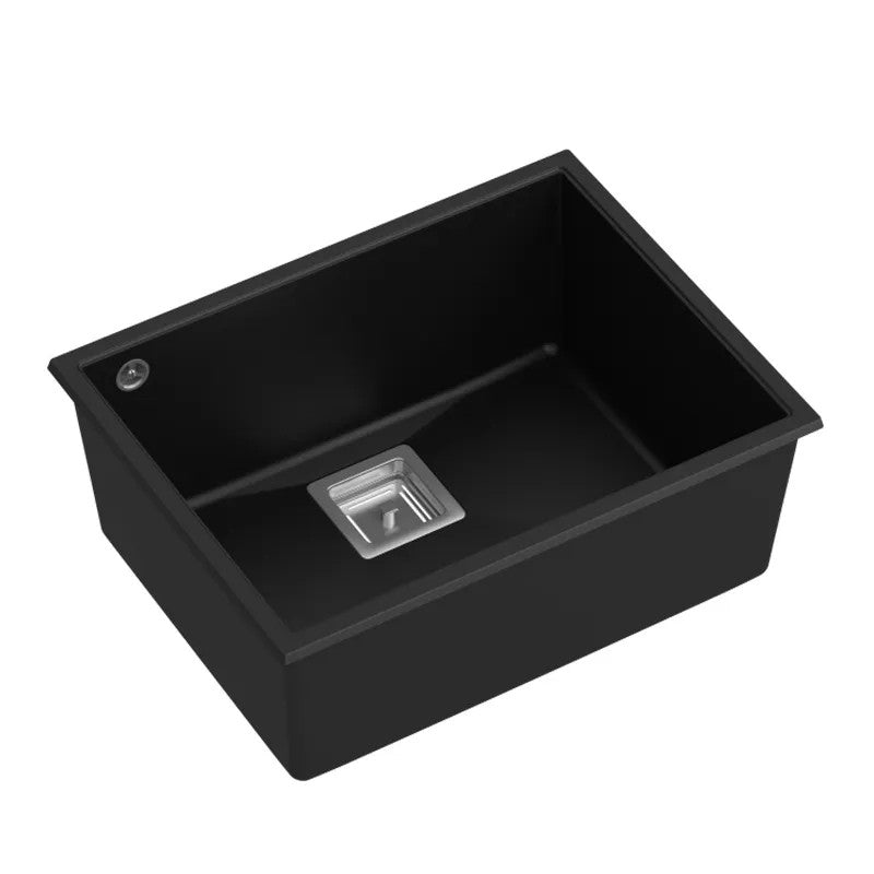 Chiuveta Din Granit DAVID 50 Black Dop Auriu 2