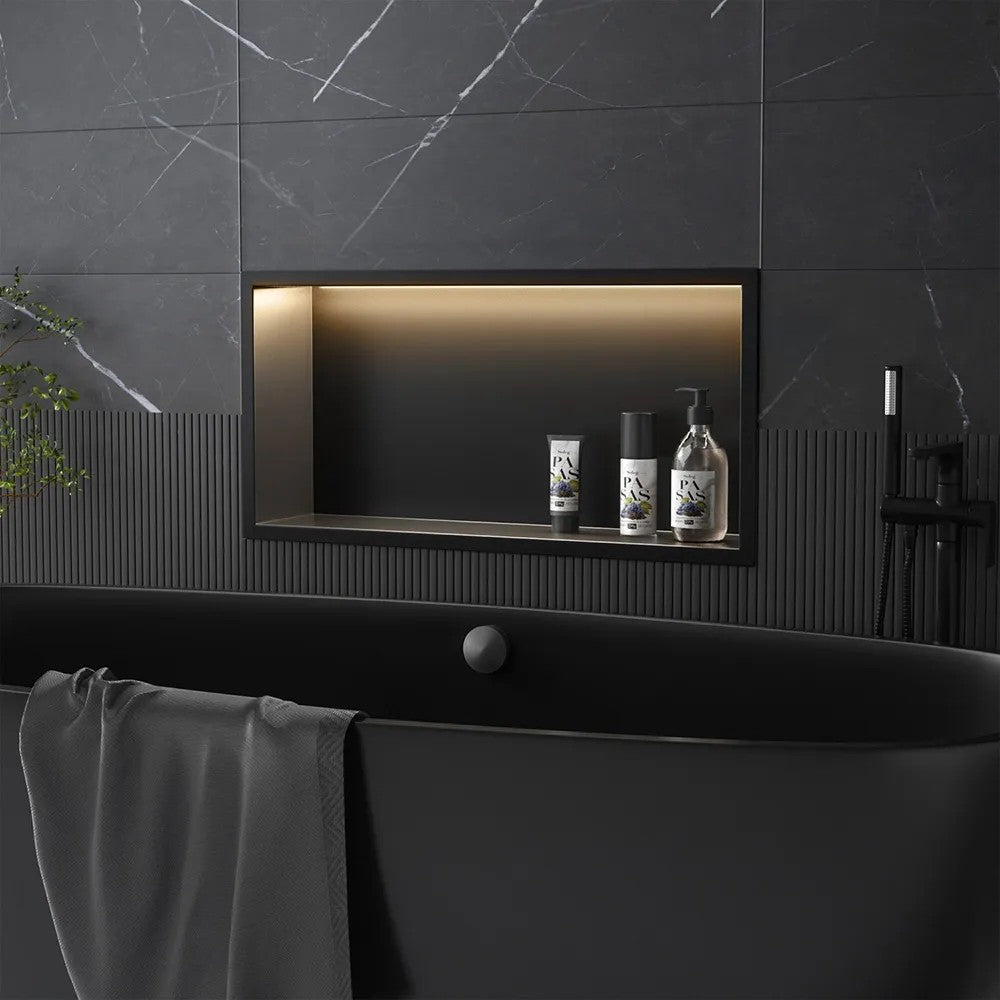 RAFT BAIE INCASTRAT PERETE LED 30x60 Black 2