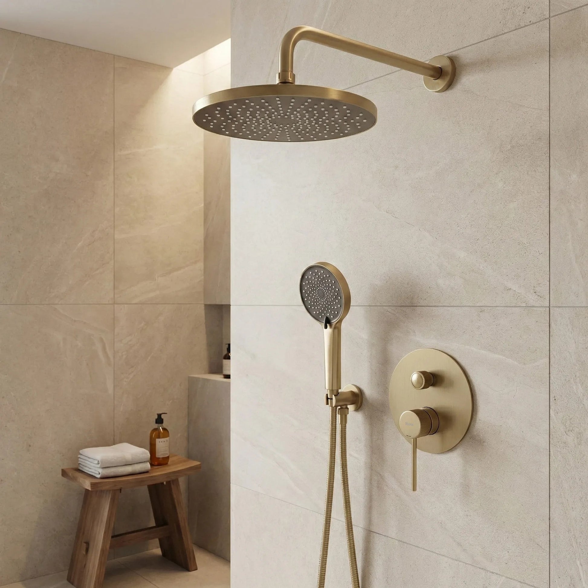 Set de dus incastrat Rea Lungo Stripe Gold Brush + BOX  2