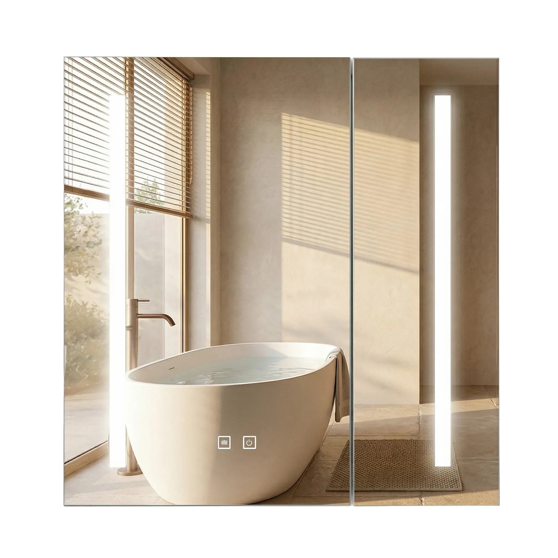 Dulap cu oglindă LED M1015-60 60x65  2