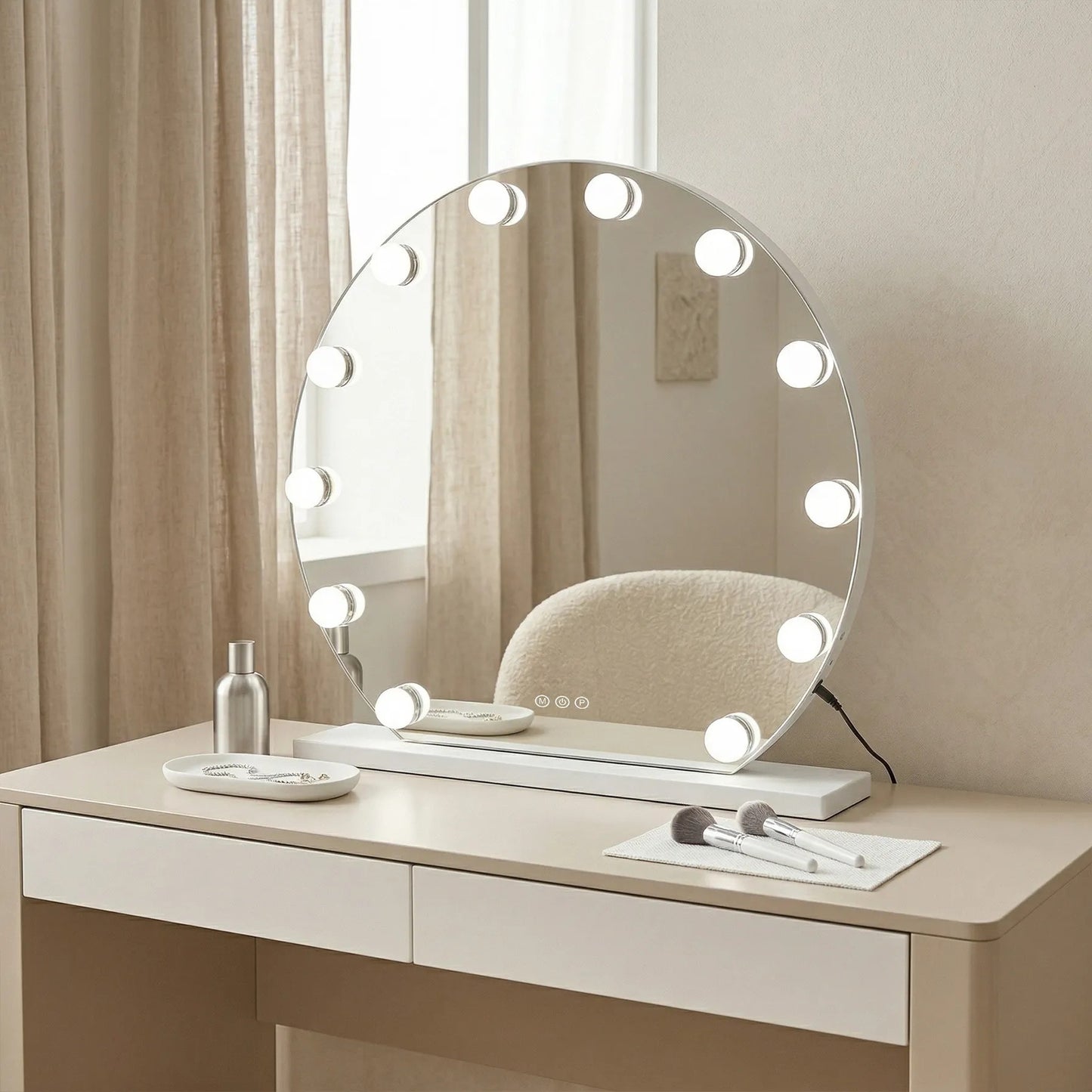 Oglindă LED HOLLYWOOD White 50 cm  2